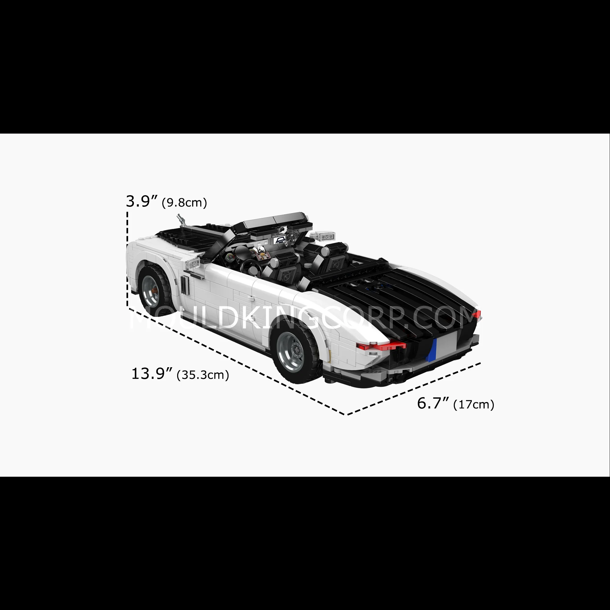 Mould King 10031 Wraith Luxury British Droptop Building Set | 1,603 Pcs - Image 6