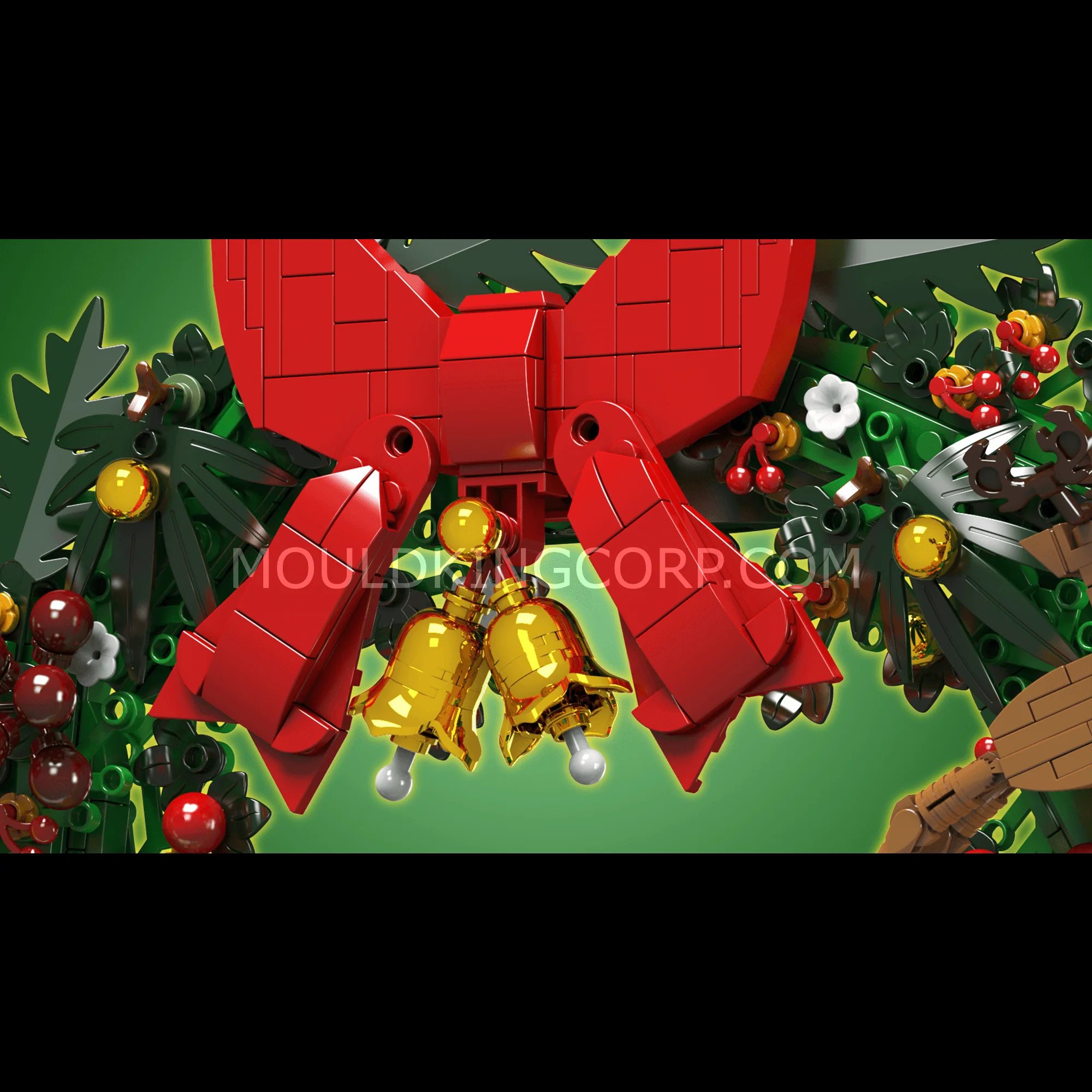 Mould King 10073 Christmas Eucalyptus Wreath Building Set | 1,002 PCS - Image 2