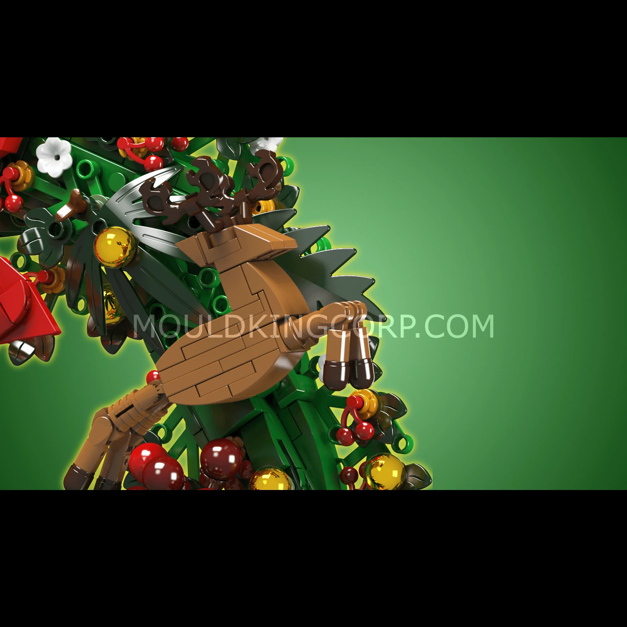 Mould King 10073 Christmas Eucalyptus Wreath Building Set | 1,002 PCS - Image 3