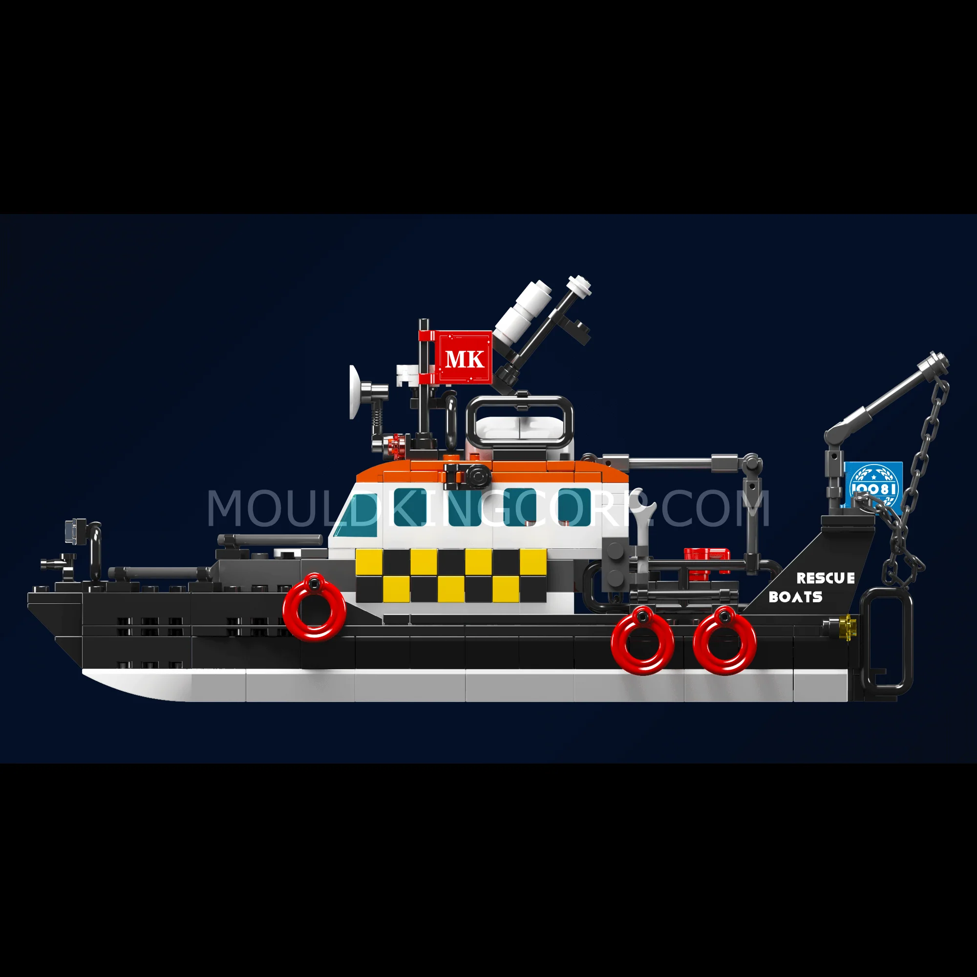 Mould King 10081 British Multi-functional Rescue Boat Building Set | 364 Pcs - Image 4