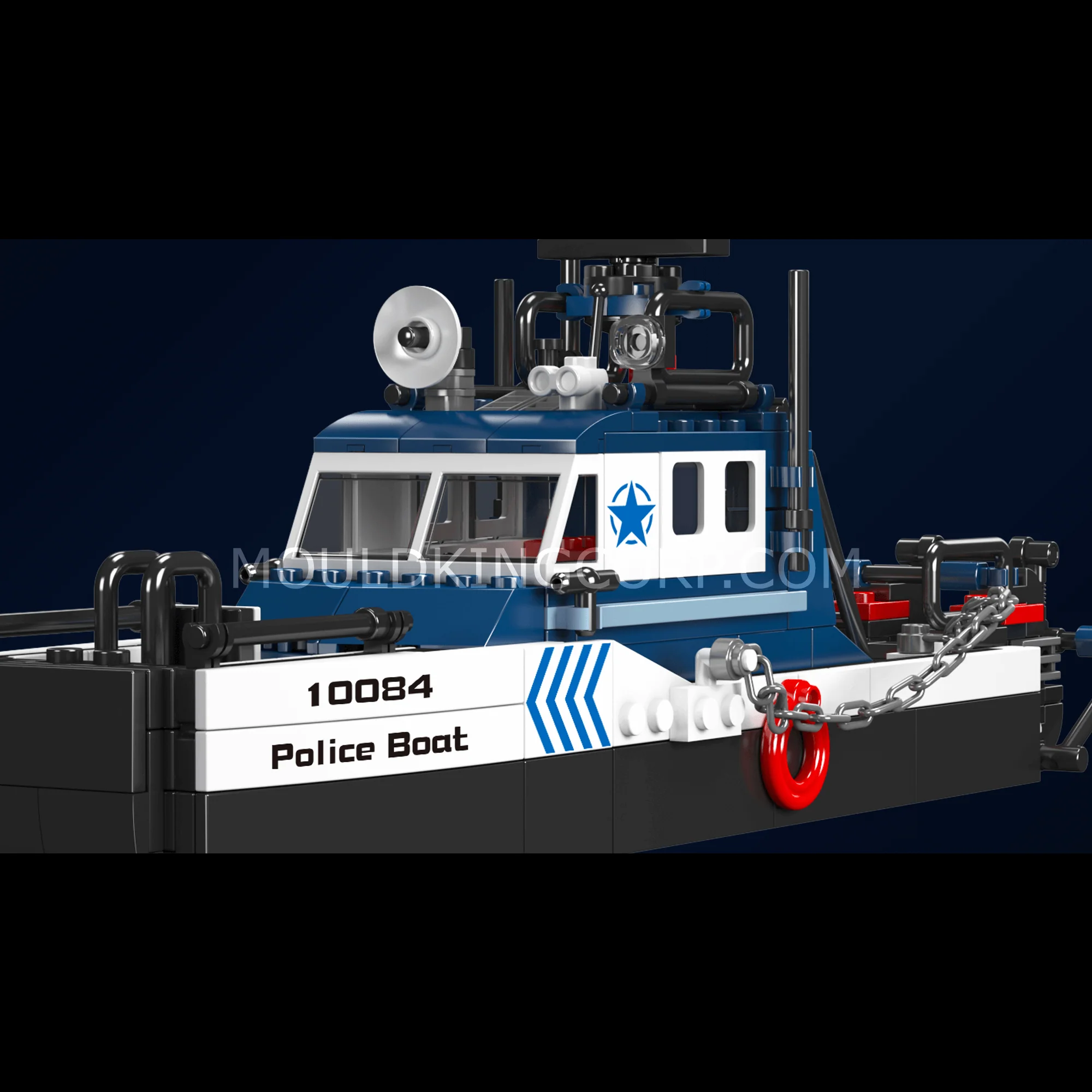 Mould King 10084 Police Boat Building Set | 413 Pcs - Image 5