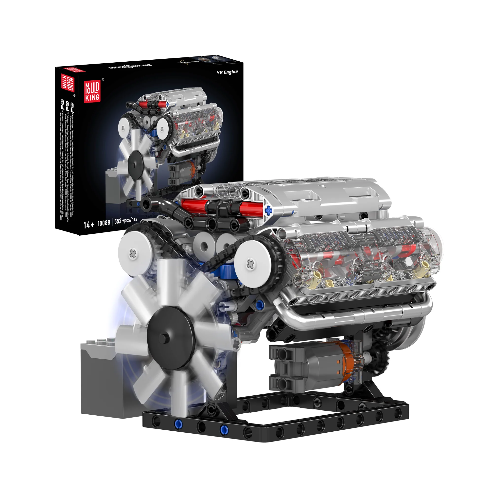 Mould King 10088 Motorised V8 Engine Building Set | 535 Pcs