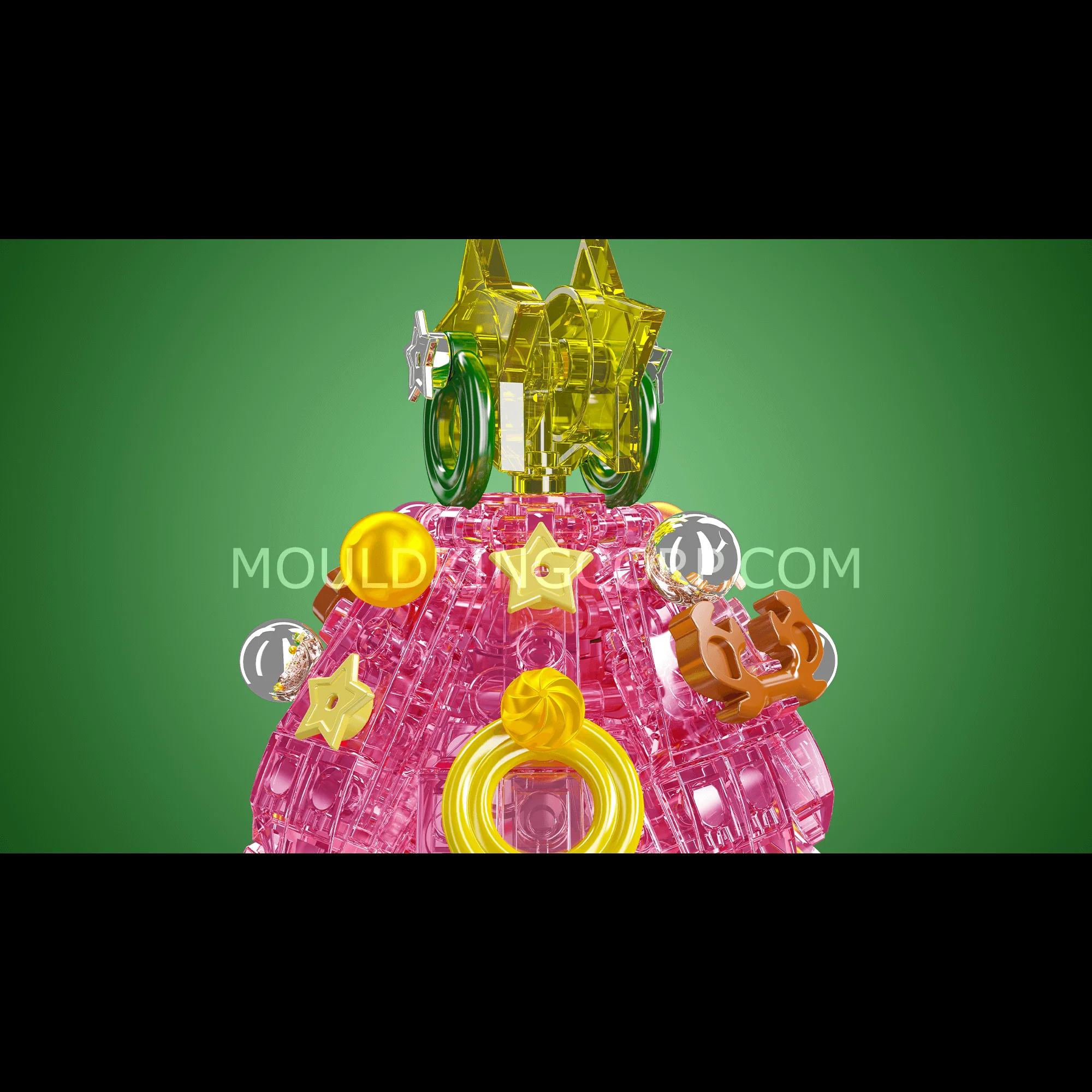 Mould King 10090 Christmas Tree Music Box Building Set | 688 PCS - Image 10