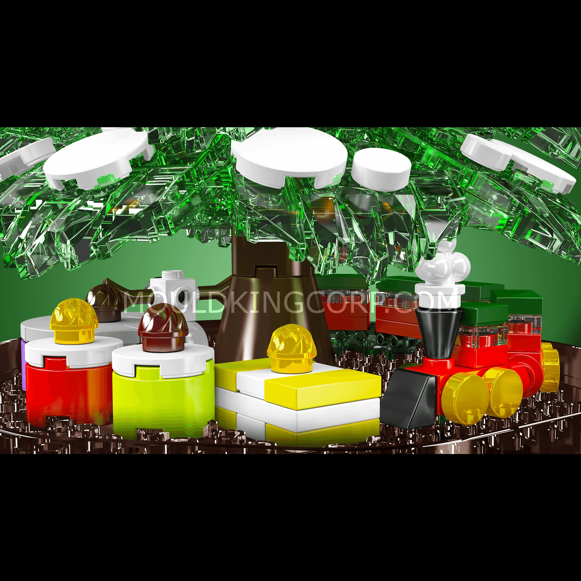 Mould King 10090 Christmas Tree Music Box Building Set | 688 PCS - Image 3