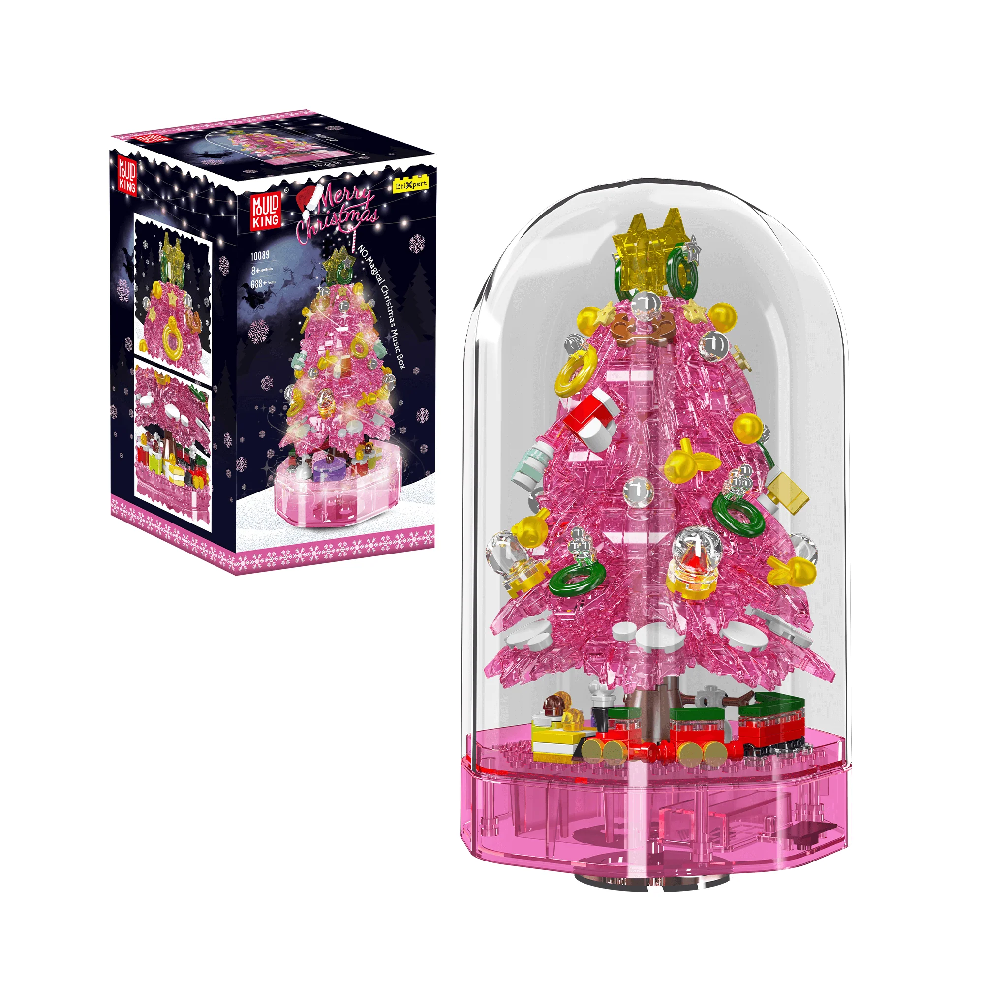 Mould King 10090 Christmas Tree Music Box Building Set | 688 PCS - Image 7