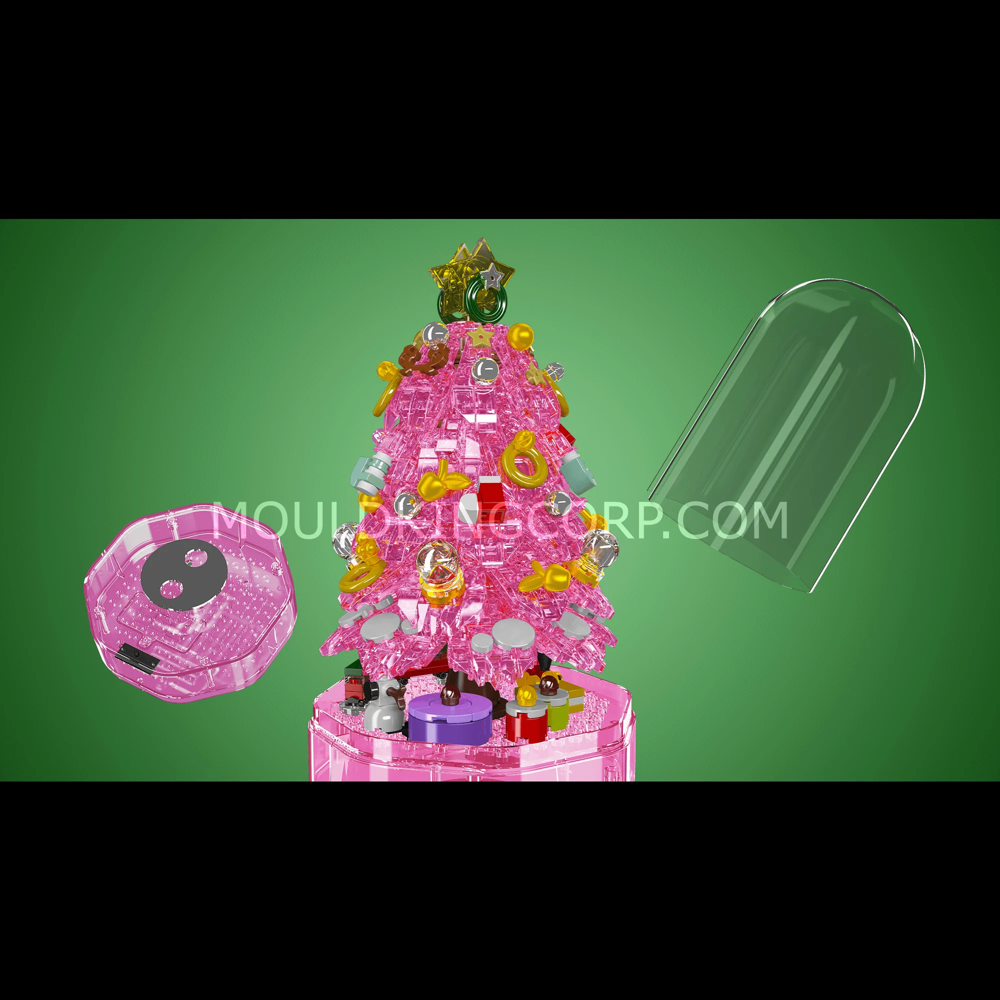 Mould King 10090 Christmas Tree Music Box Building Set | 688 PCS - Image 8