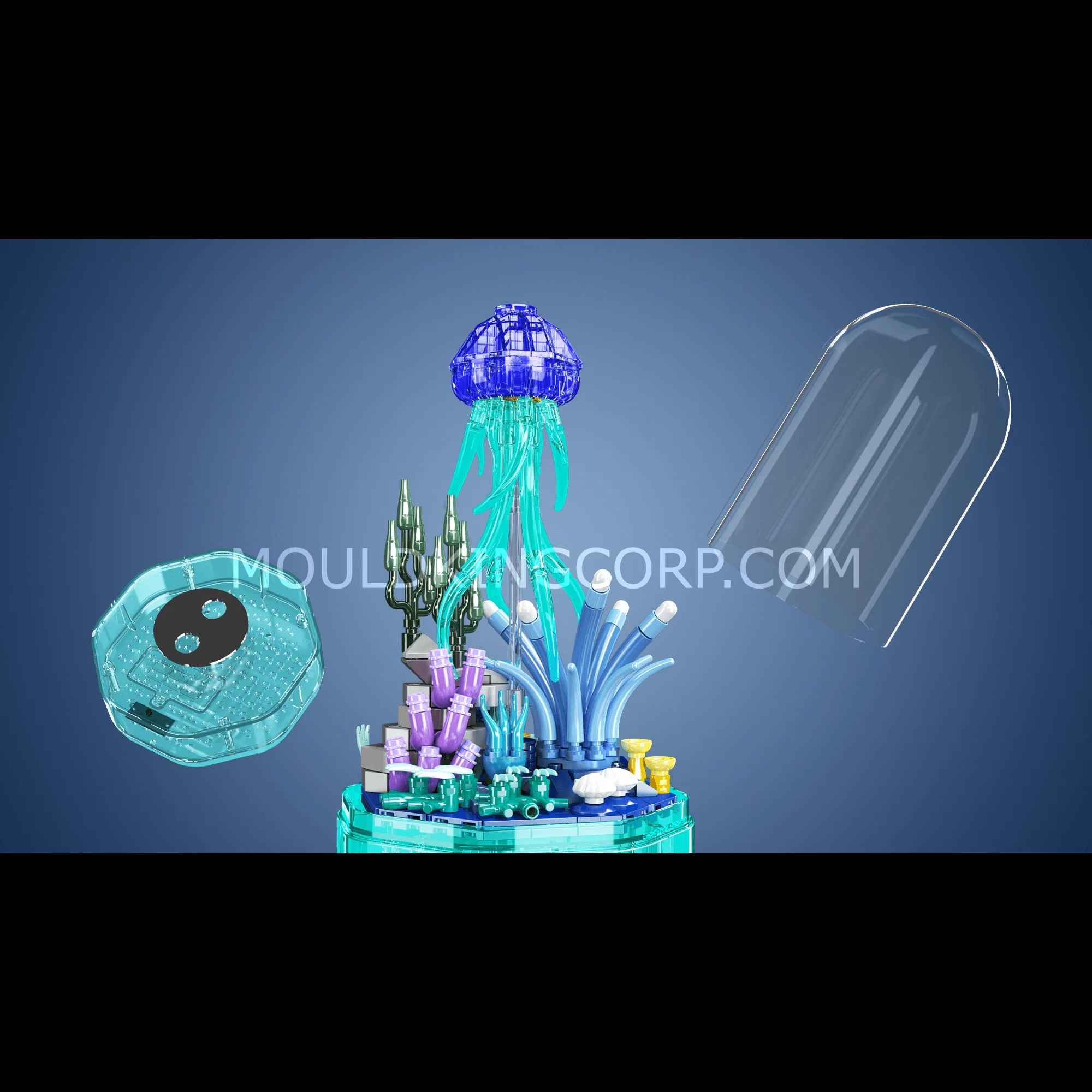Mould King 10101 Jellyfish Music Box Building Block Set | 405 Pcs - Image 2