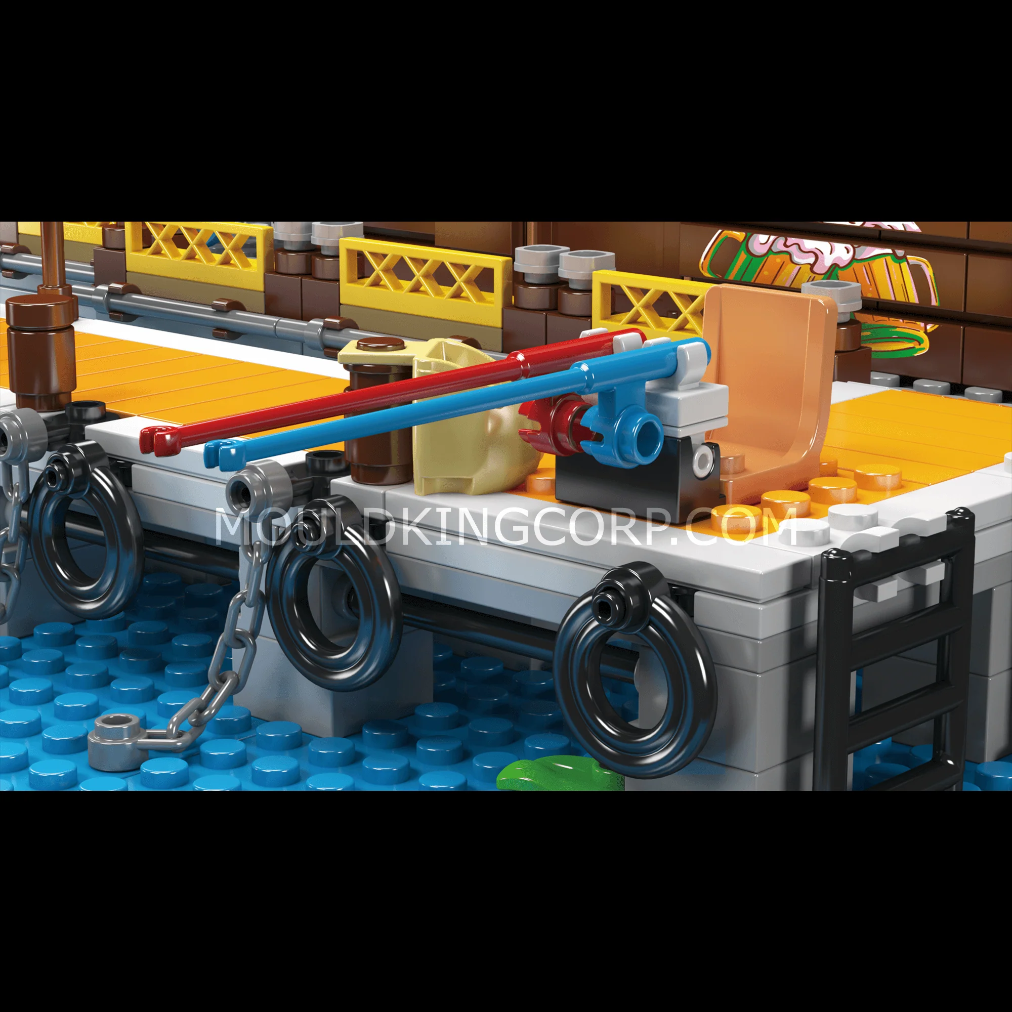 Mould King 10108 Dockside Tavern Building Block Set | 842 Pcs - Image 2