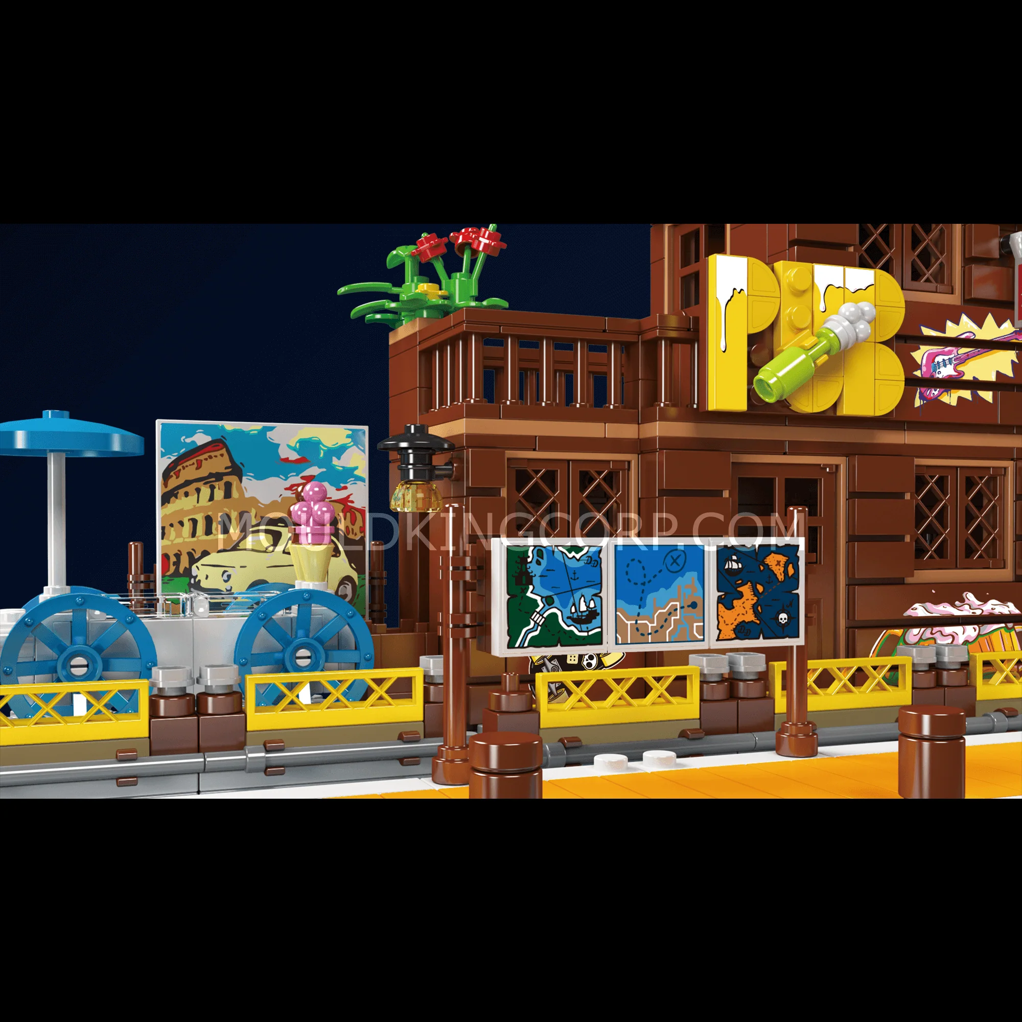 Mould King 10108 Dockside Tavern Building Block Set | 842 Pcs - Image 4