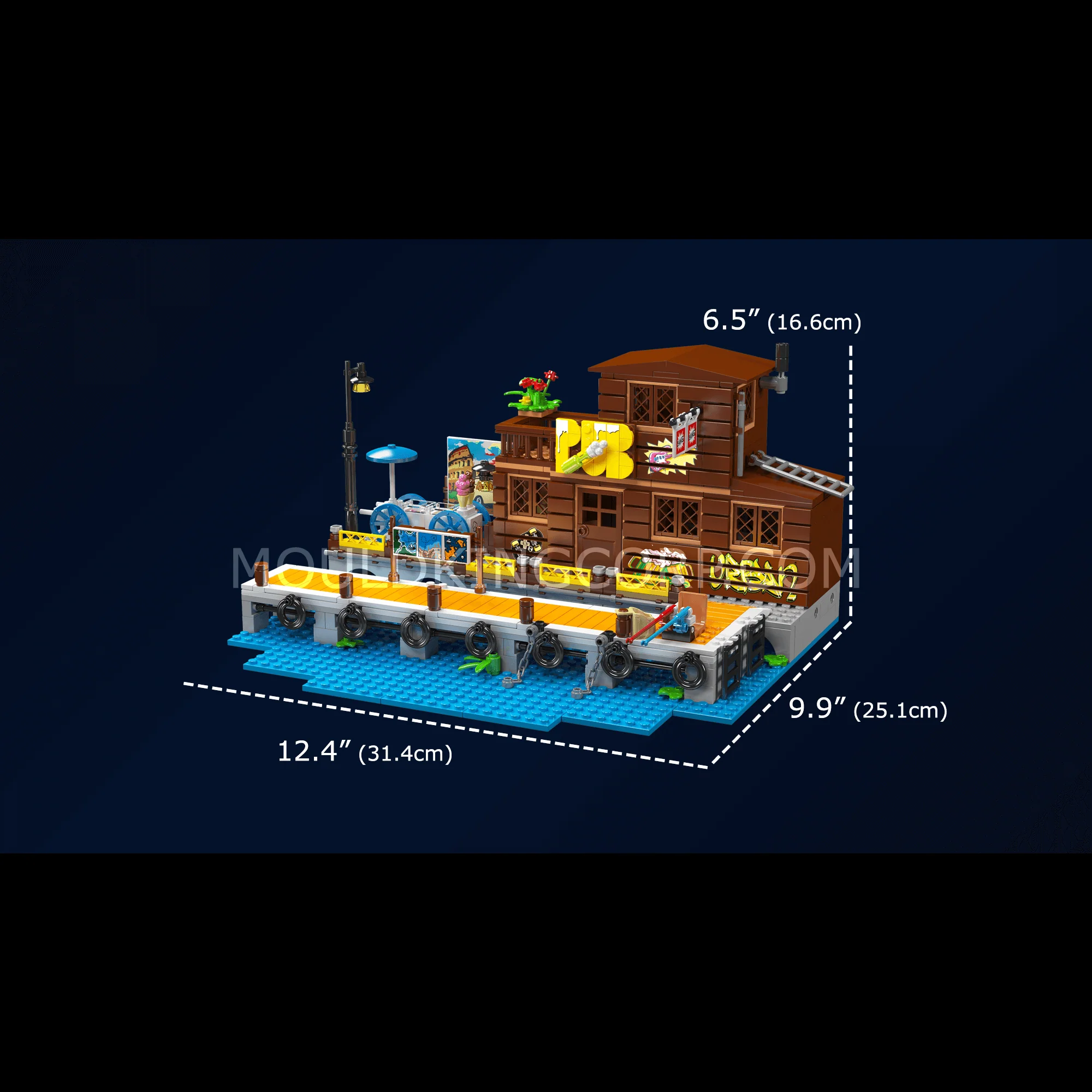 Mould King 10108 Dockside Tavern Building Block Set | 842 Pcs - Image 6