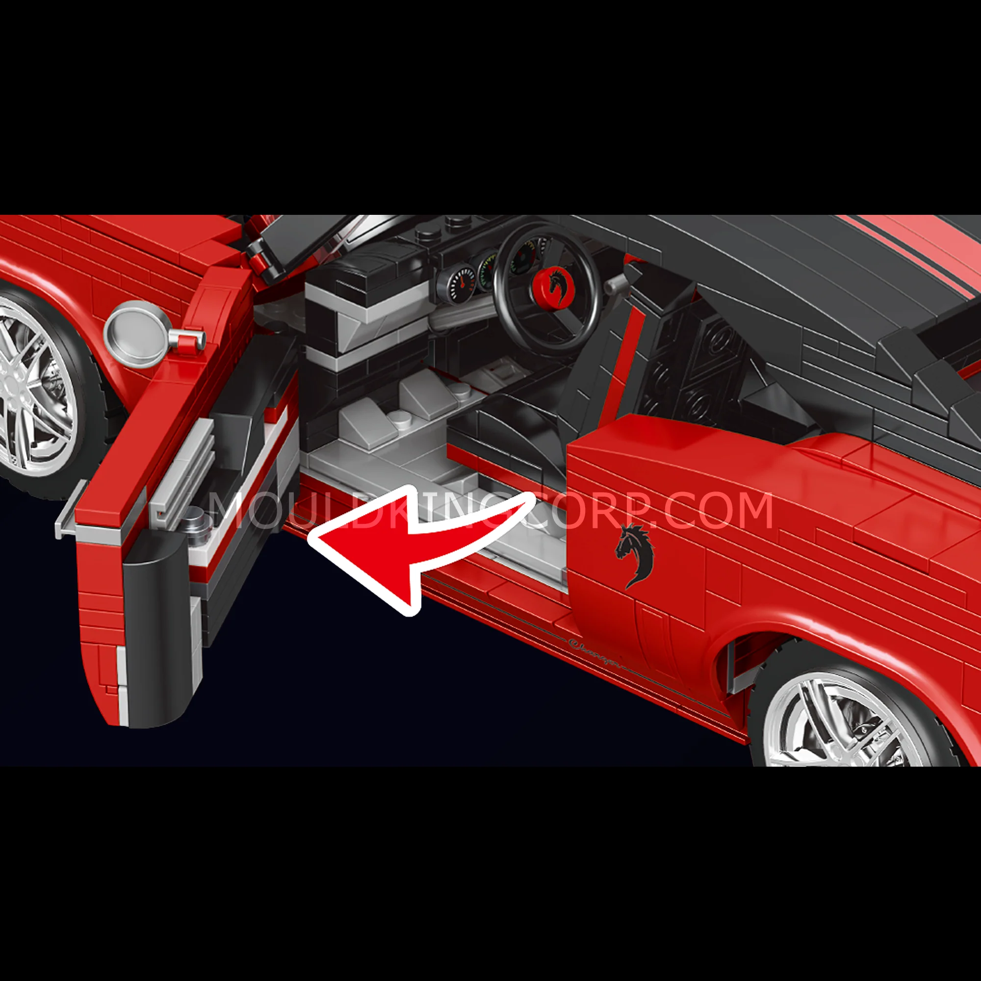 Mould King 10112 Charger Car Model Building Set | 1,869 Pcs - Image 4