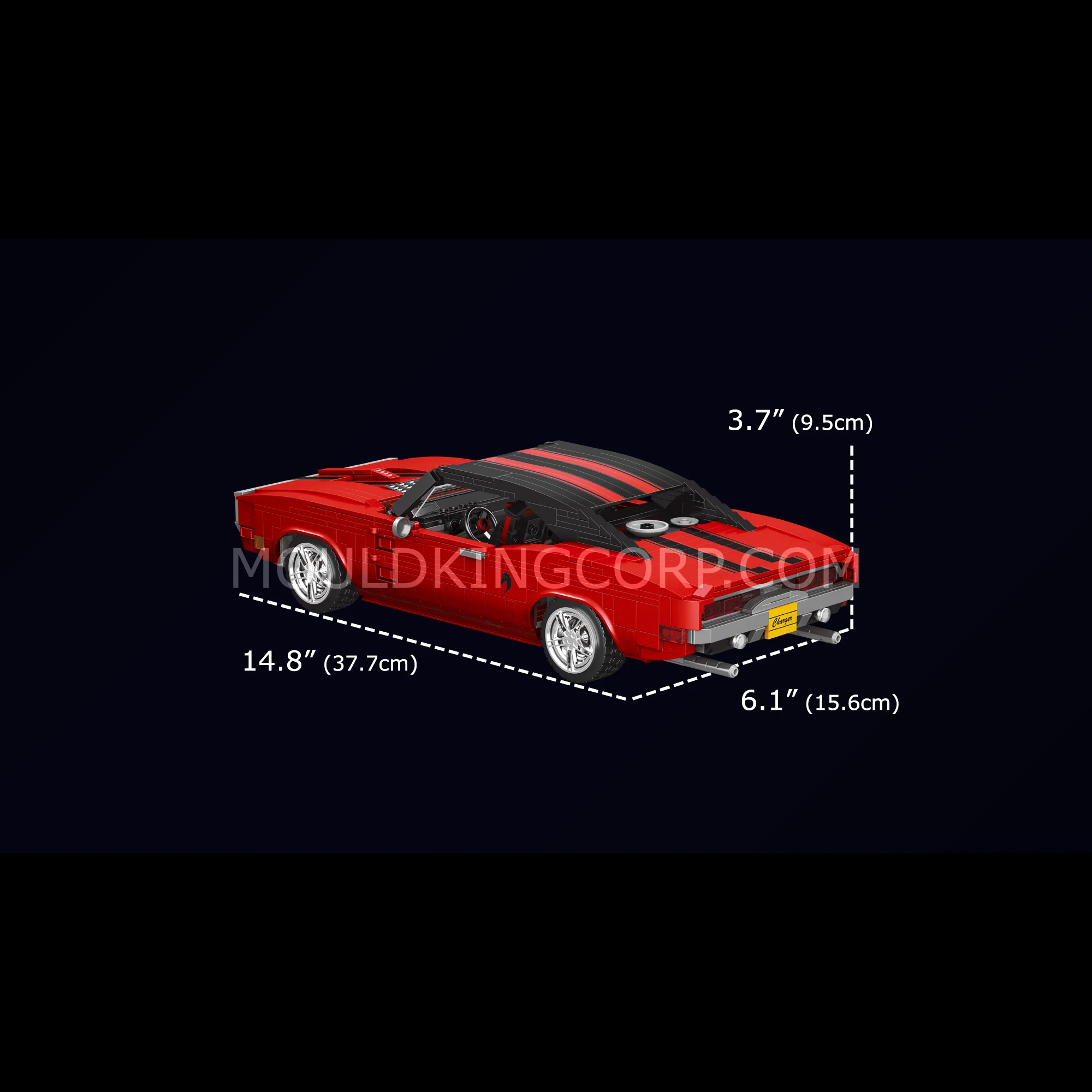 Mould King 10112 Charger Car Model Building Set | 1,869 Pcs - Image 6