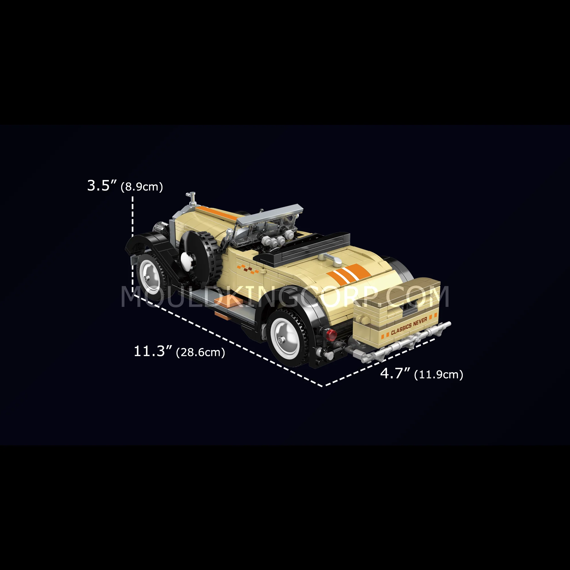 Mould King 10115 Phantom Vintage Car Model Building Set | 897 Pcs - Image 6