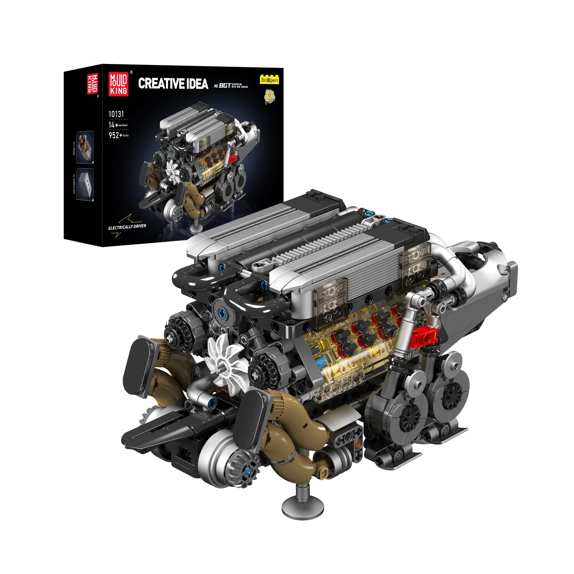 Mould King 10131 BGT Motorised W16 Engine Building Set | 952 Pcs