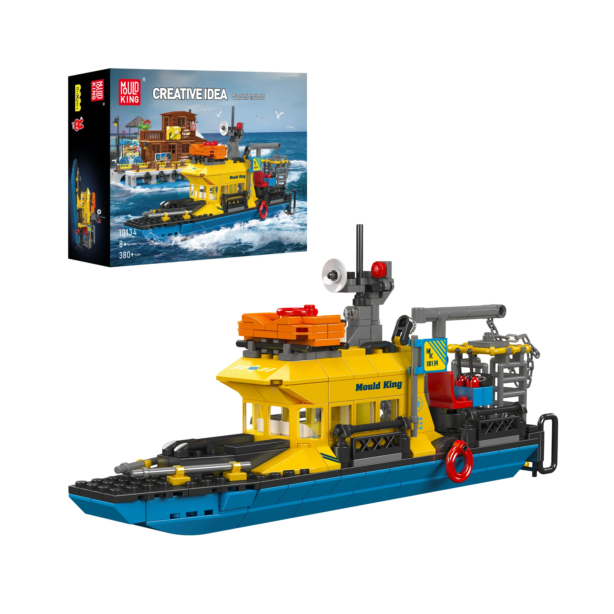 Mould King 10134 Mini Underwater Exploration Ship Building Set | 380 Pcs