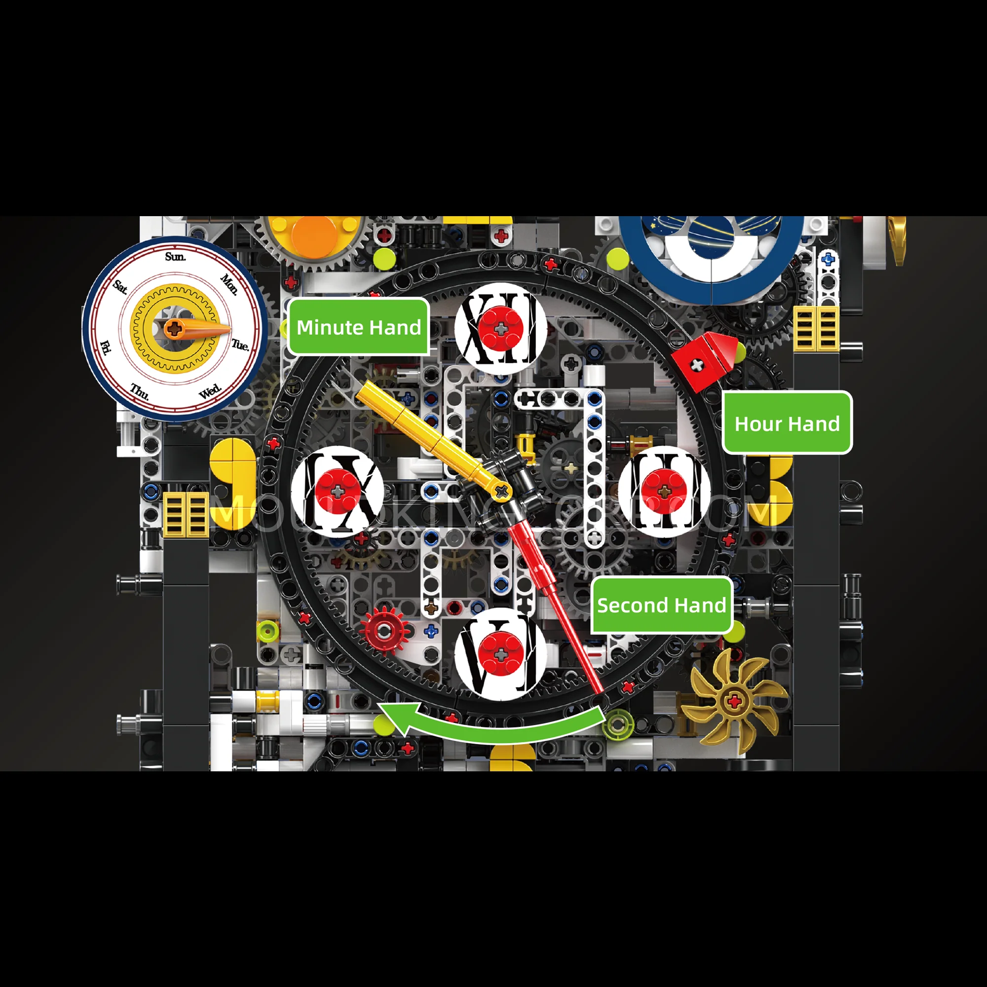 Mould King 10159 Cyberpunk Mechanical Clock Building Set | 3,181 Pcs - Image 2