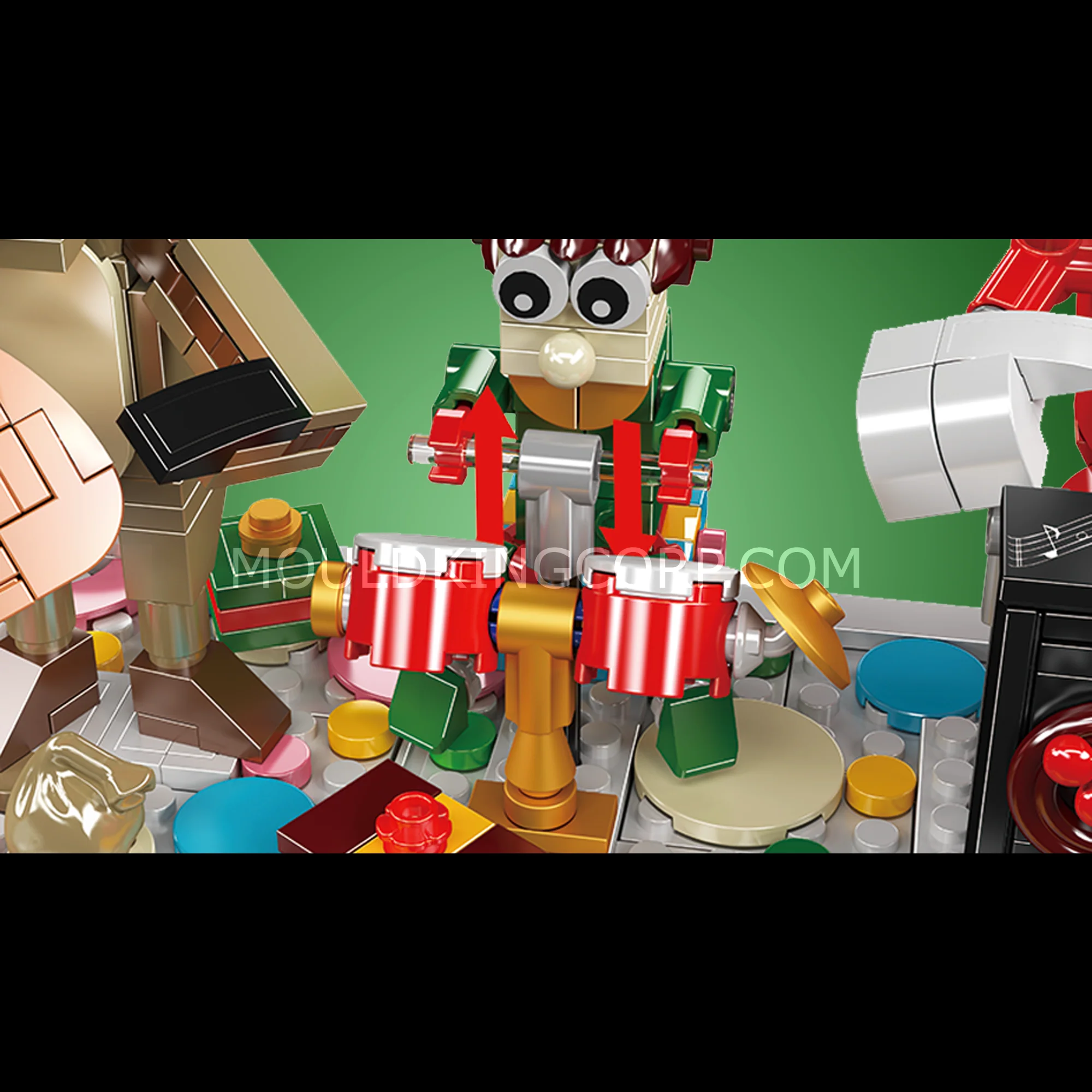 Mould King 10162 Christmas Carnival Band Building Set | 1,045 Pcs - Image 3