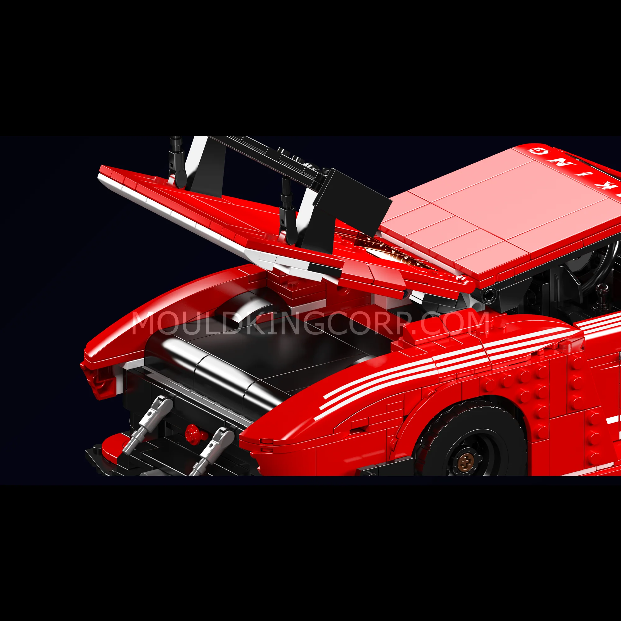 Mould King 10167 German 935 Endurance Racing Car Model Building Set | 1,717 Pcs - Image 4