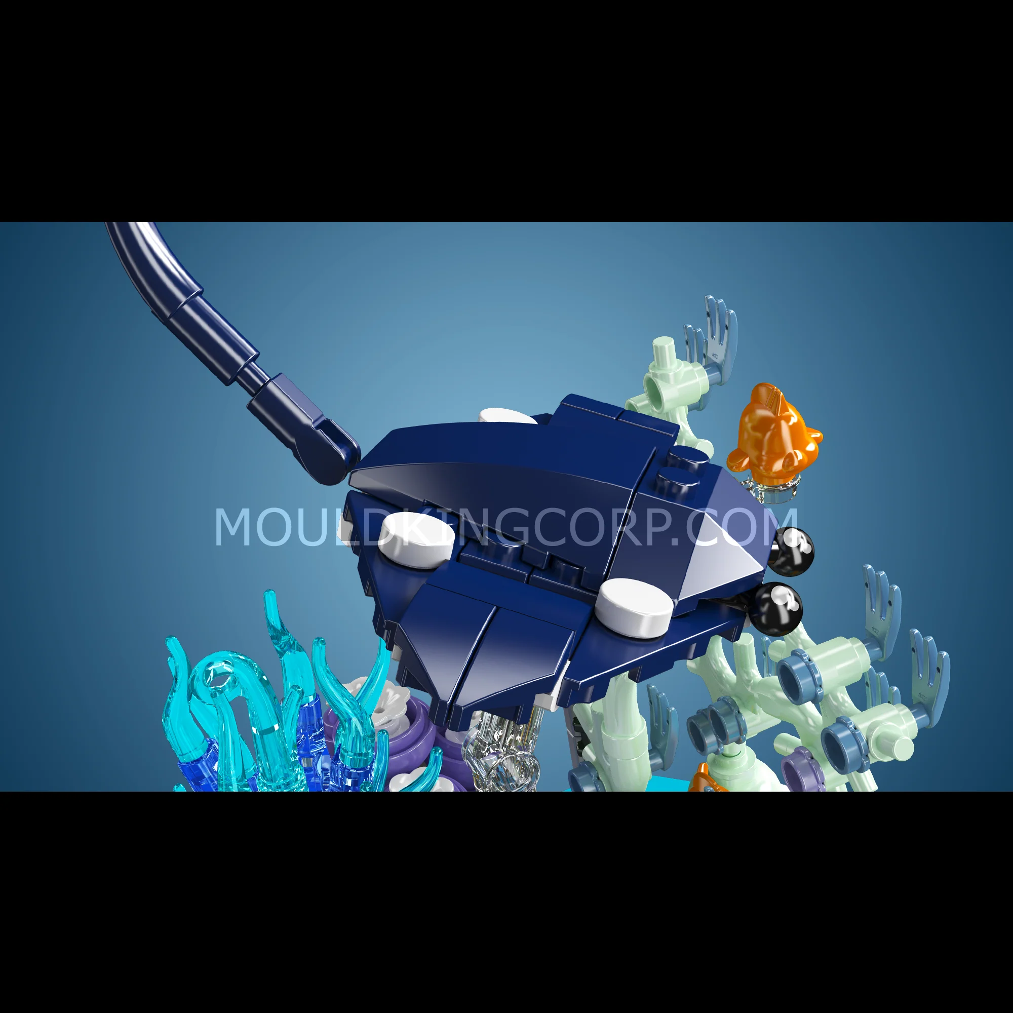 Mould King 10173 Manta Ray Coral Reef Building Set | 411 Pcs - Image 2