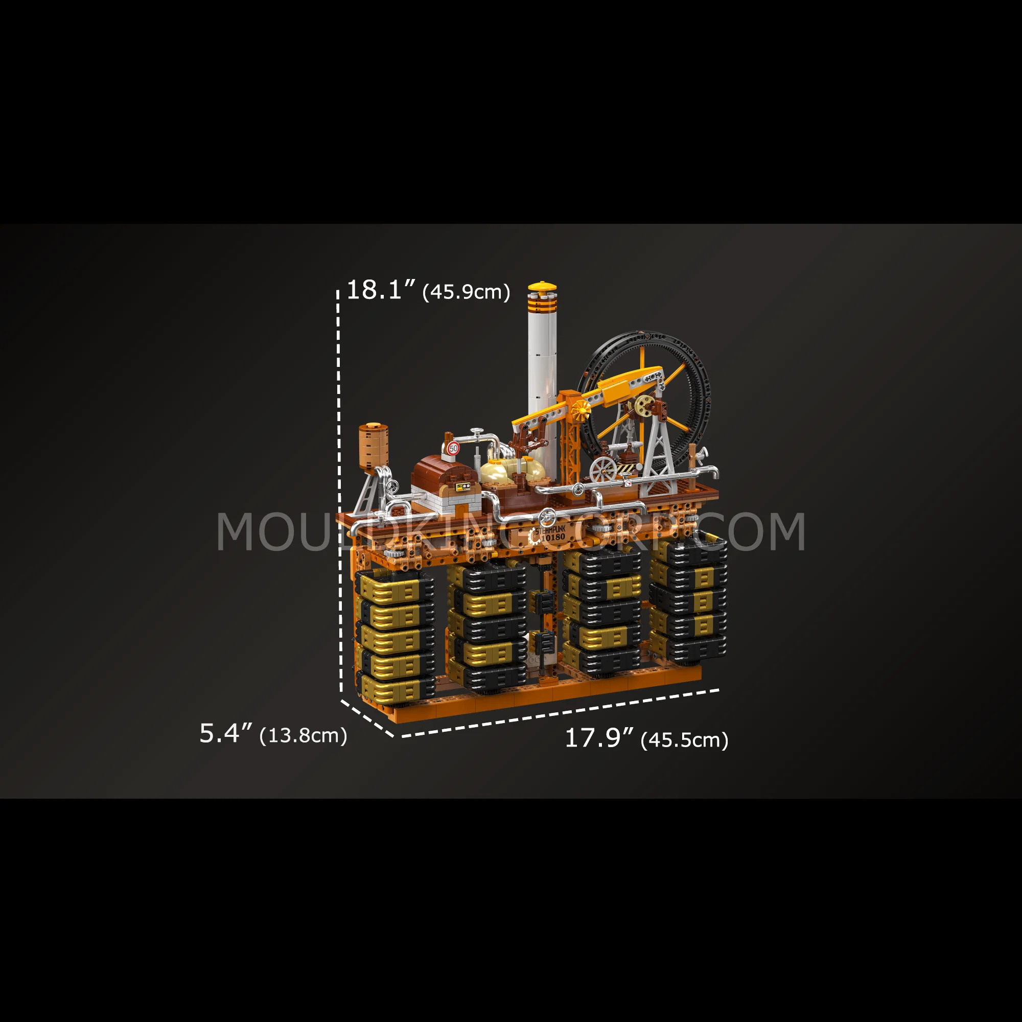 Mould King 10180 Steampunk Cube Clock Building Set | 3,234 Pcs - Image 6