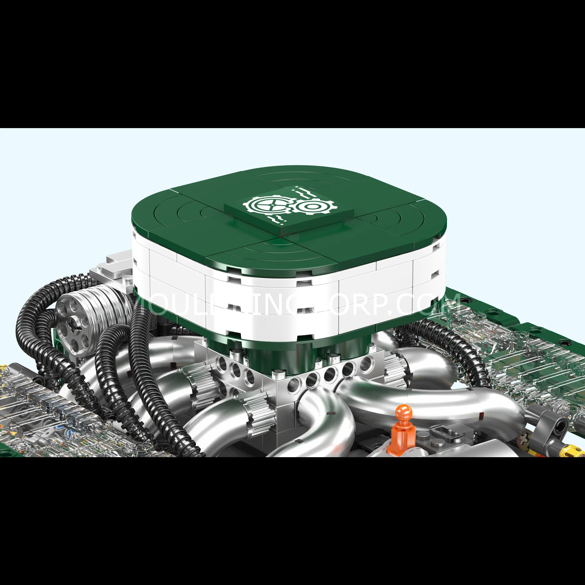 Mould King 10182 Motorised V8 Tank Engine Building Set | 2,250 Pcs - Image 4