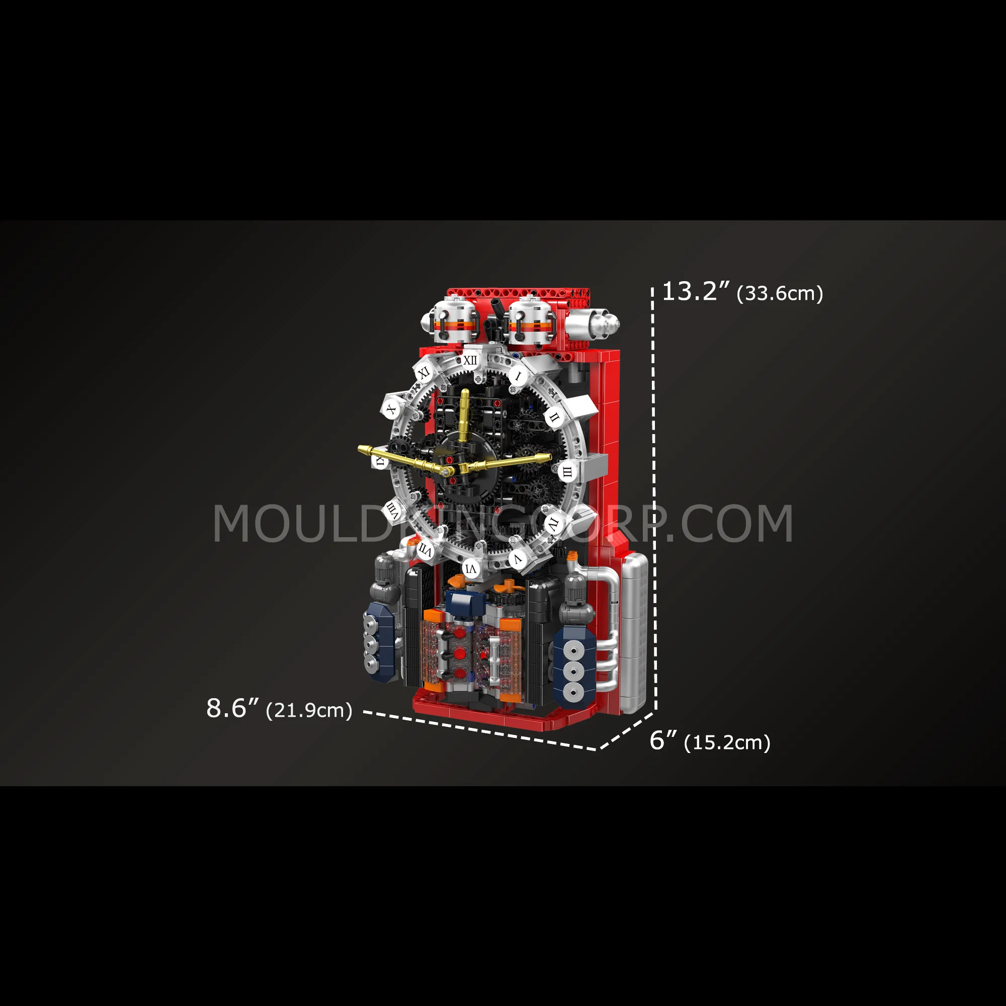 Mould King 10187 Cyberpunk Mechanical Clock Building Set | 1,601 Pcs - Image 6