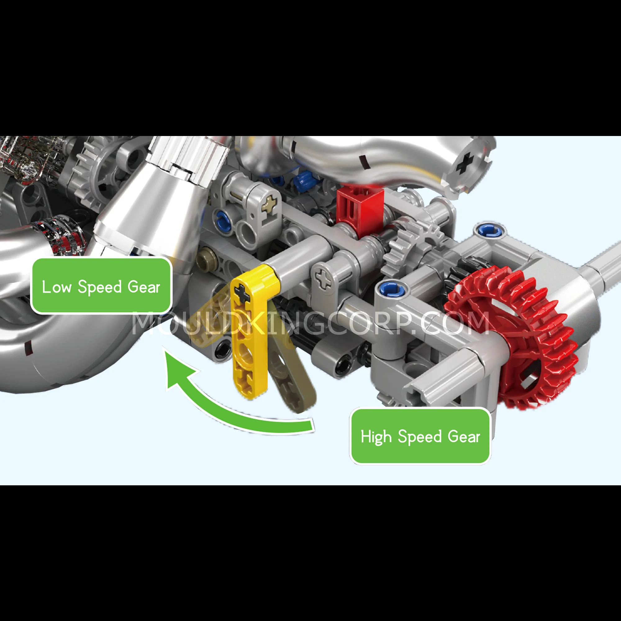 Mould King 10188 Motorized STR13 V6 Engine Model Building Kit | 980 Pcs - Image 2