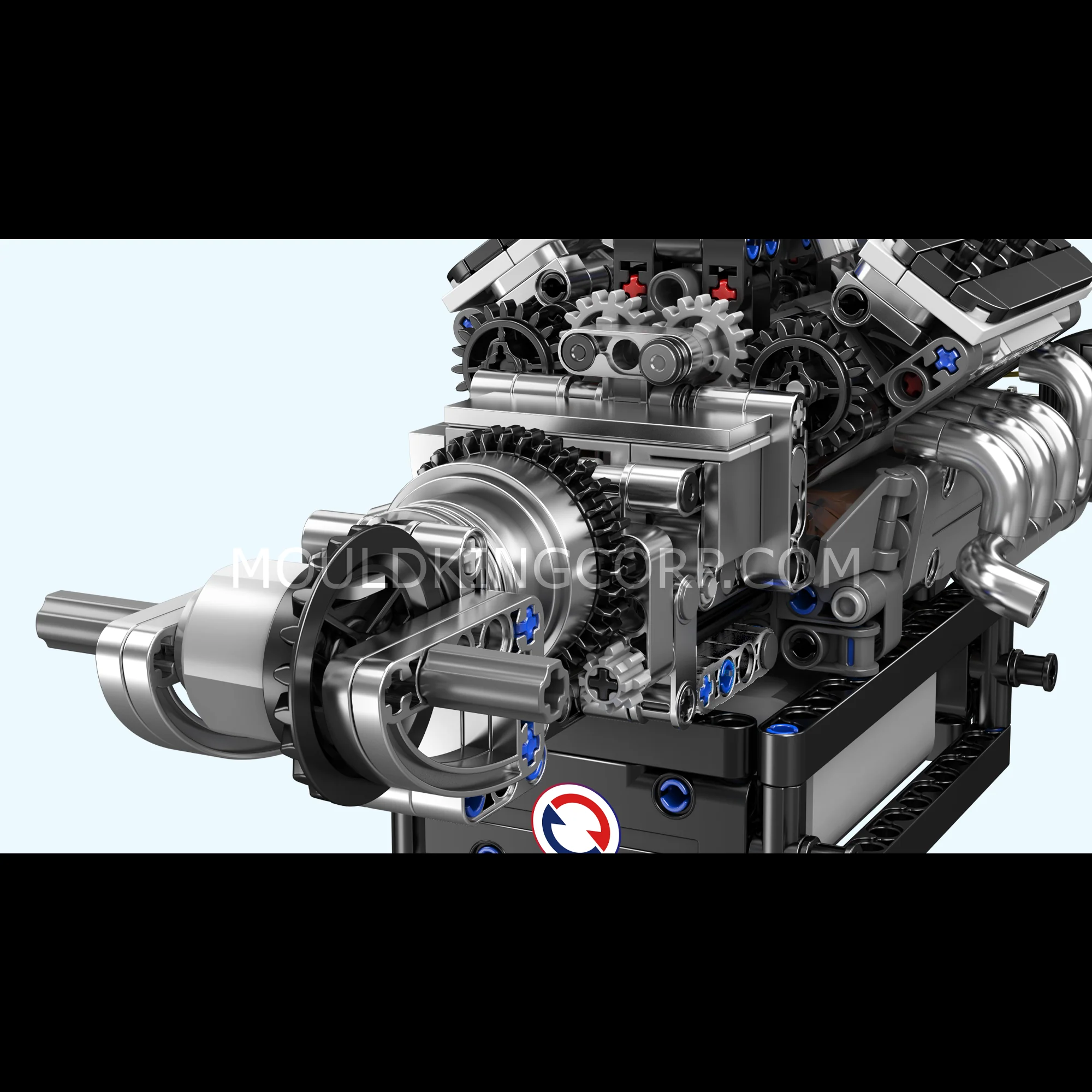 Mould King 10206 Turbocharged V8 Engine Building Set | 737 Pcs - Image 2