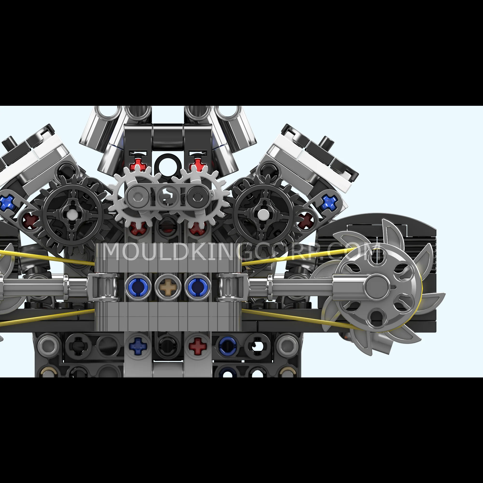 Mould King 10206 Turbocharged V8 Engine Building Set | 737 Pcs - Image 4