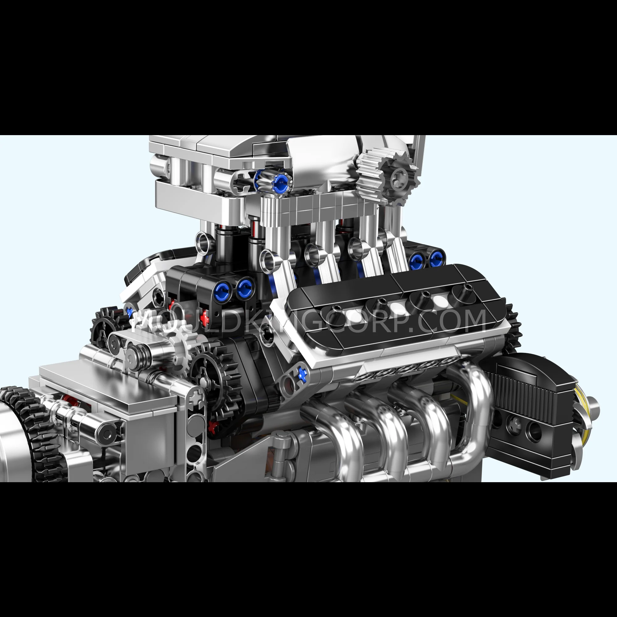 Mould King 10206 Turbocharged V8 Engine Building Set | 737 Pcs - Image 5