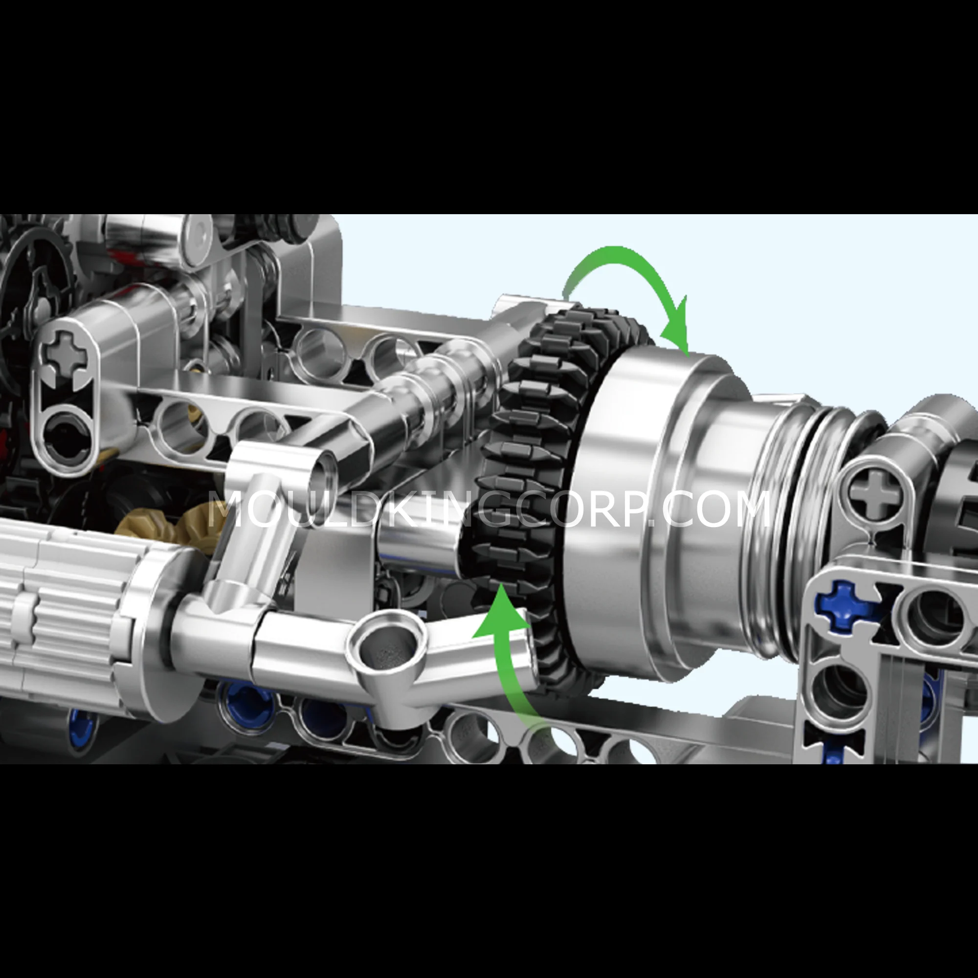 Mould King 10207 PAG Turbocharged V8 Engine Building Set | 761 Pcs - Image 2
