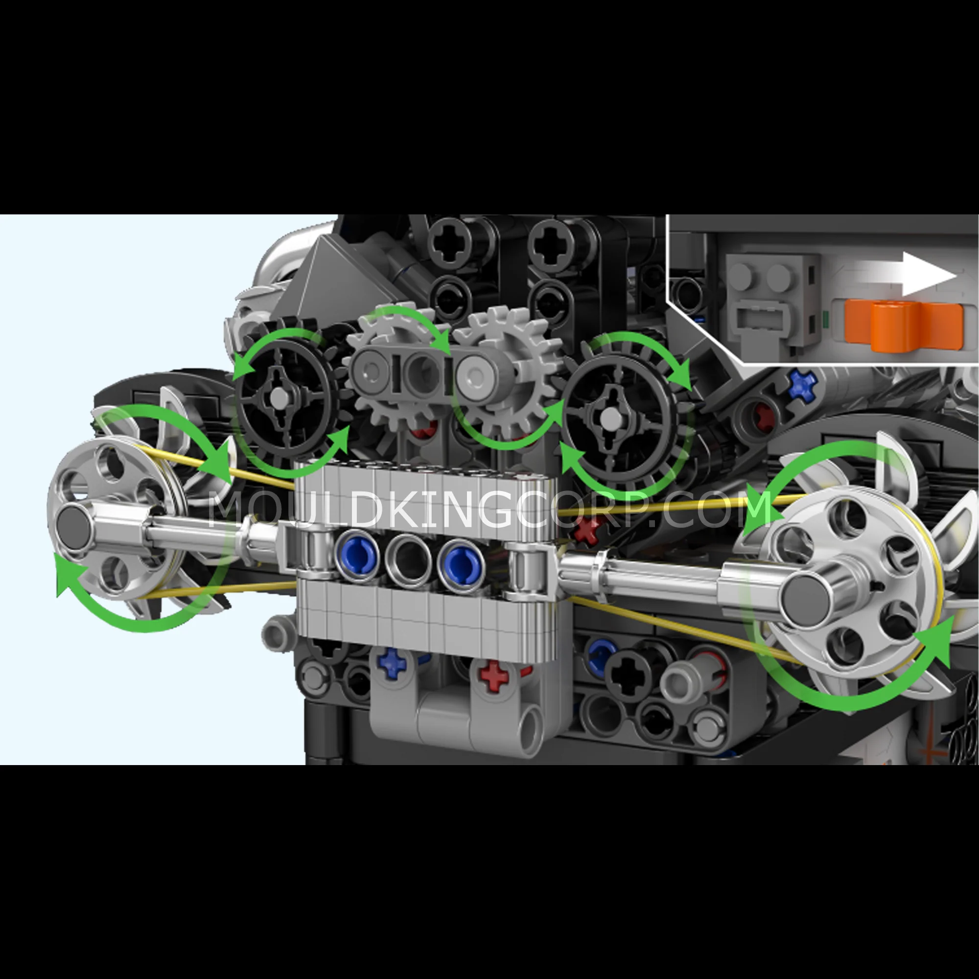 Mould King 10207 PAG Turbocharged V8 Engine Building Set | 761 Pcs - Image 3