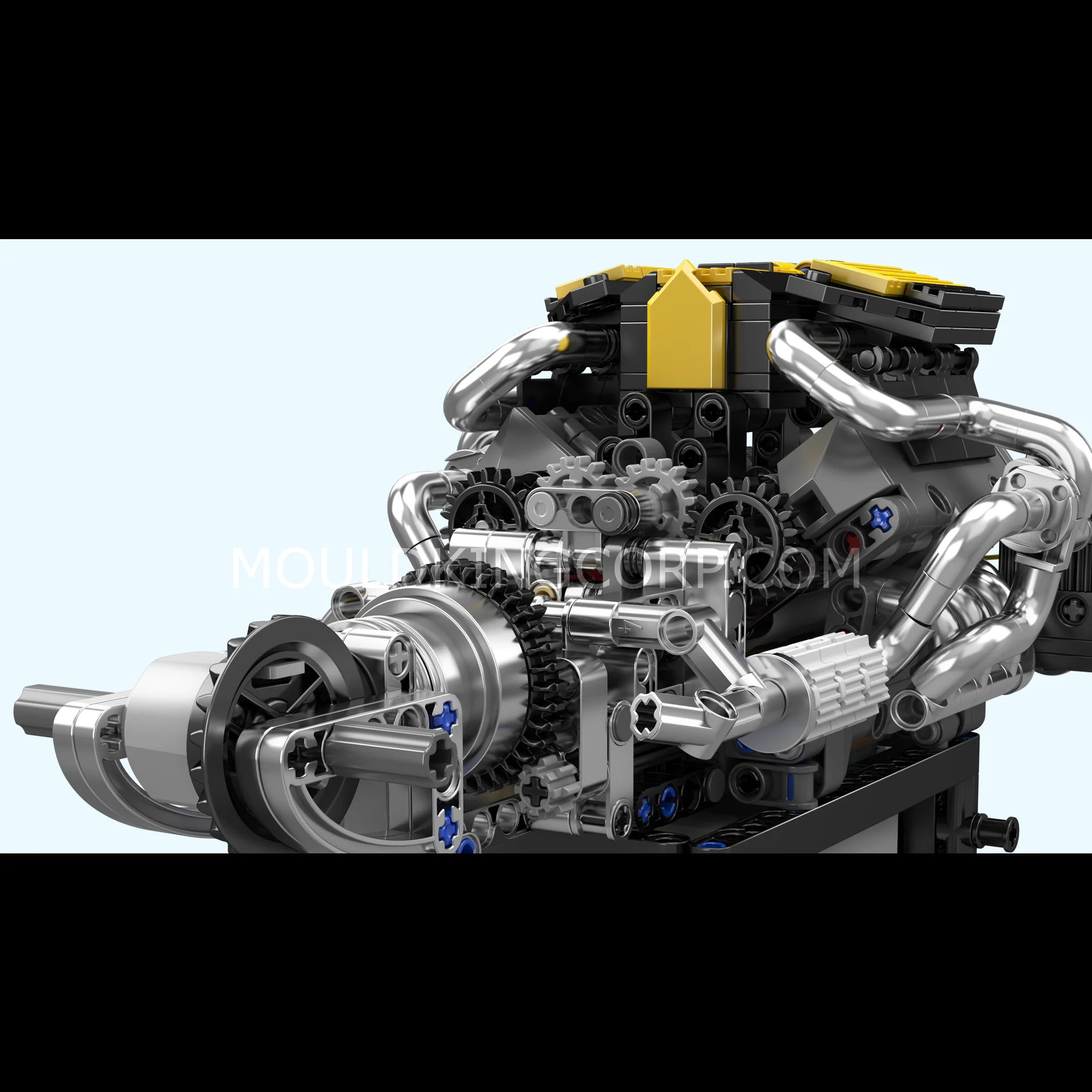 Mould King 10207 PAG Turbocharged V8 Engine Building Set | 761 Pcs - Image 5