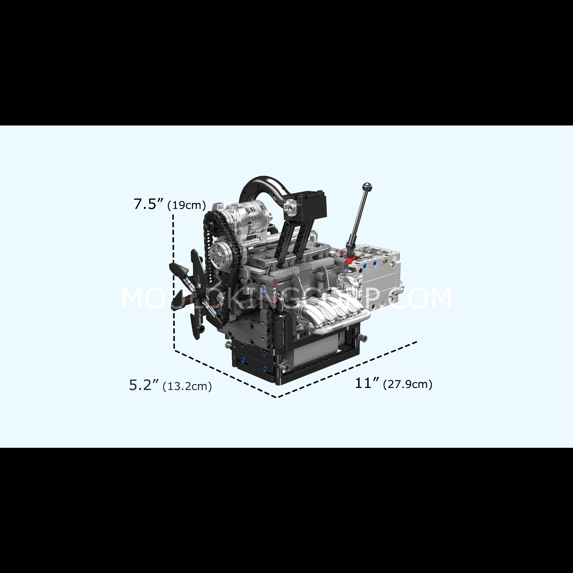 Mould King 10212 Motorized Rotary Engine Model Building Set | 1,130 Pcs - Image 6