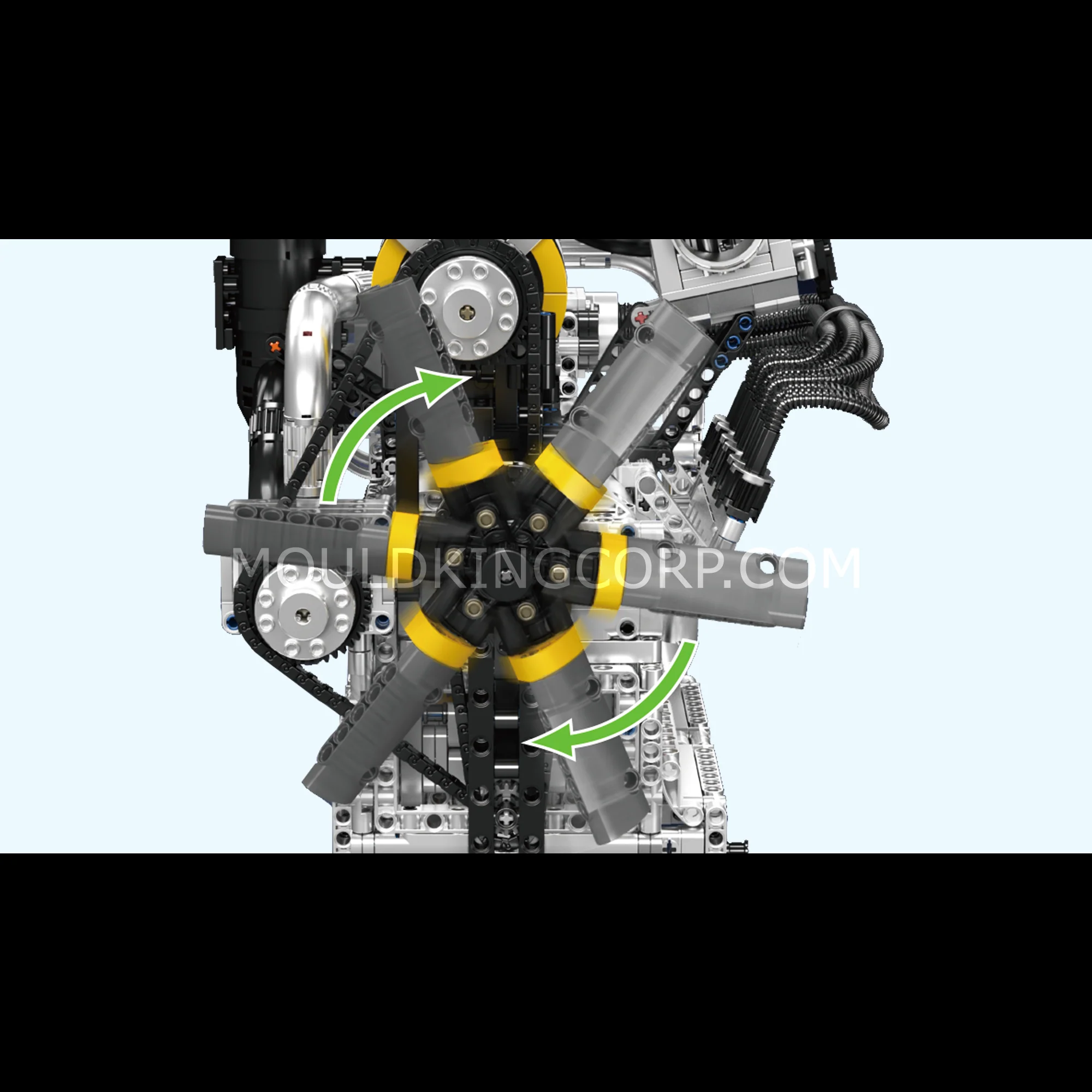 Mould King 10214 Motorized Wankel Rotary Engine with Gearbox Model Building Set | 2,177 Pcs - Image 4