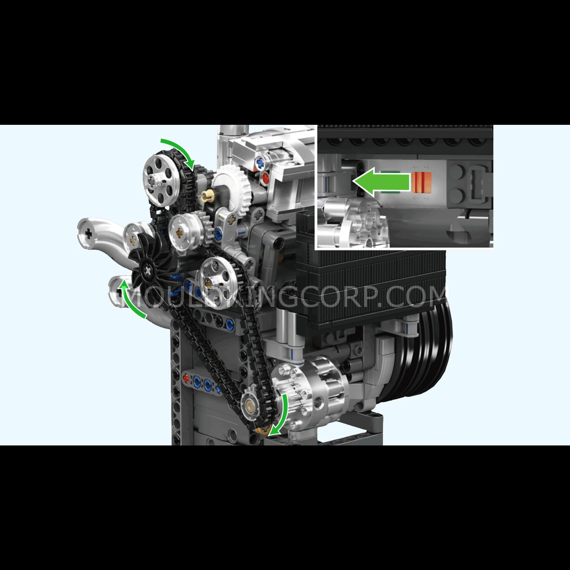 Mould King 10215 Koenig Supercar Engine Building Set | 739 Pcs - Image 2