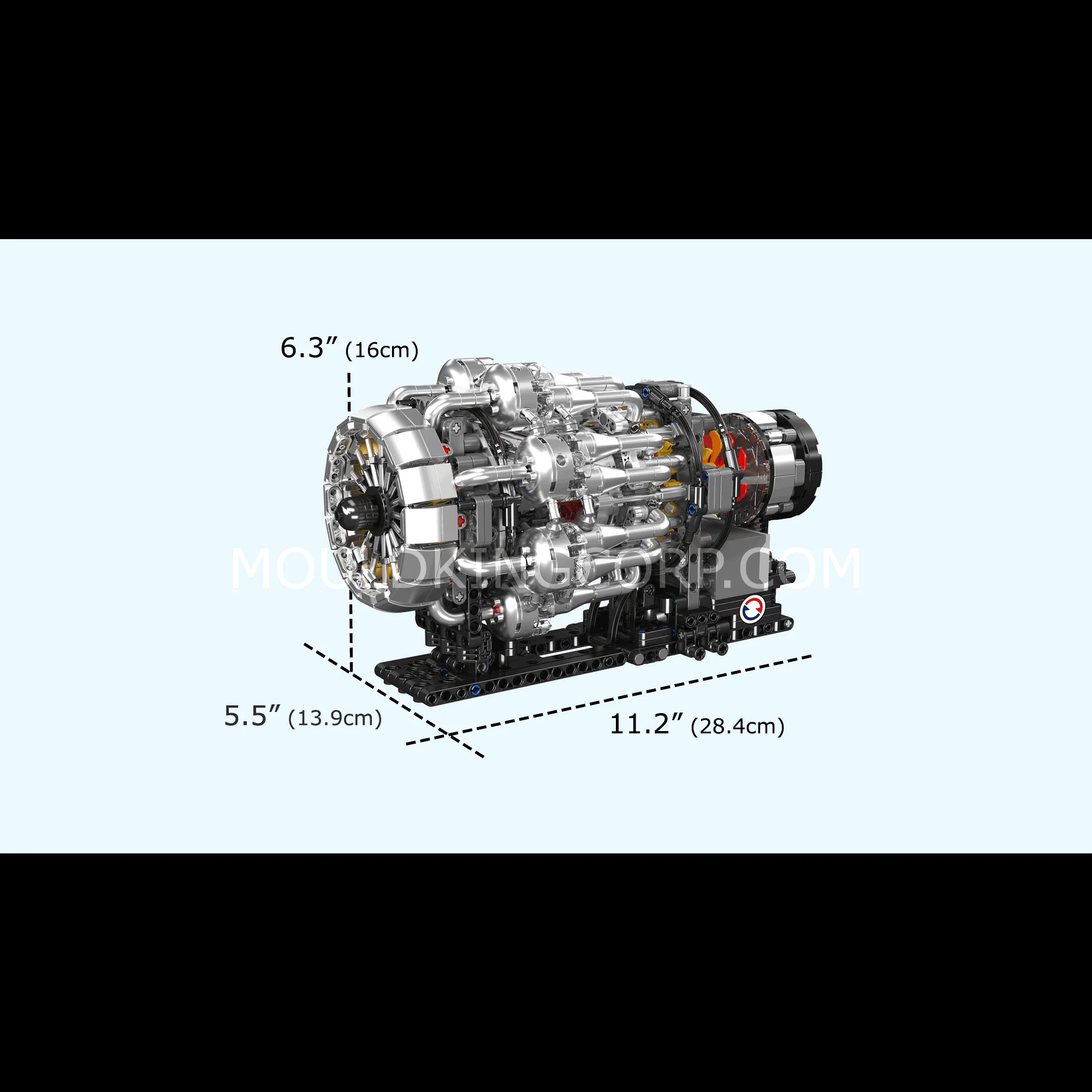 Mould King 10216 Turbojet Engine Mechanical Model Building Set | 1,214 Pcs - Image 6