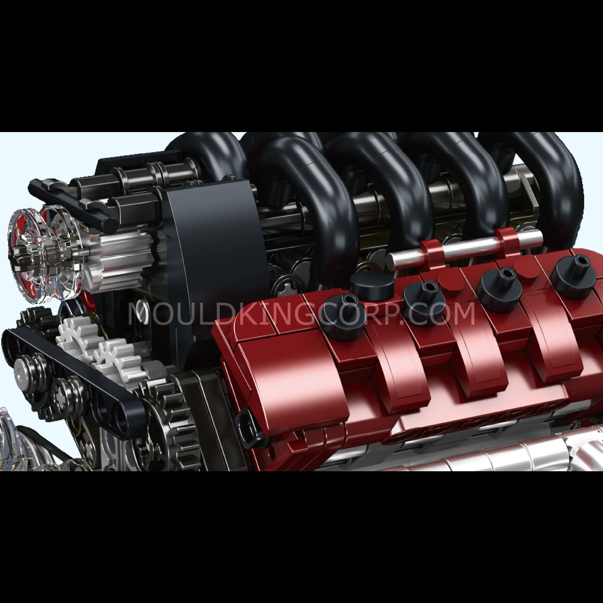 Mould King 10227 V8 Engine with Transmission Building Block Set | 787 Pcs - Image 4