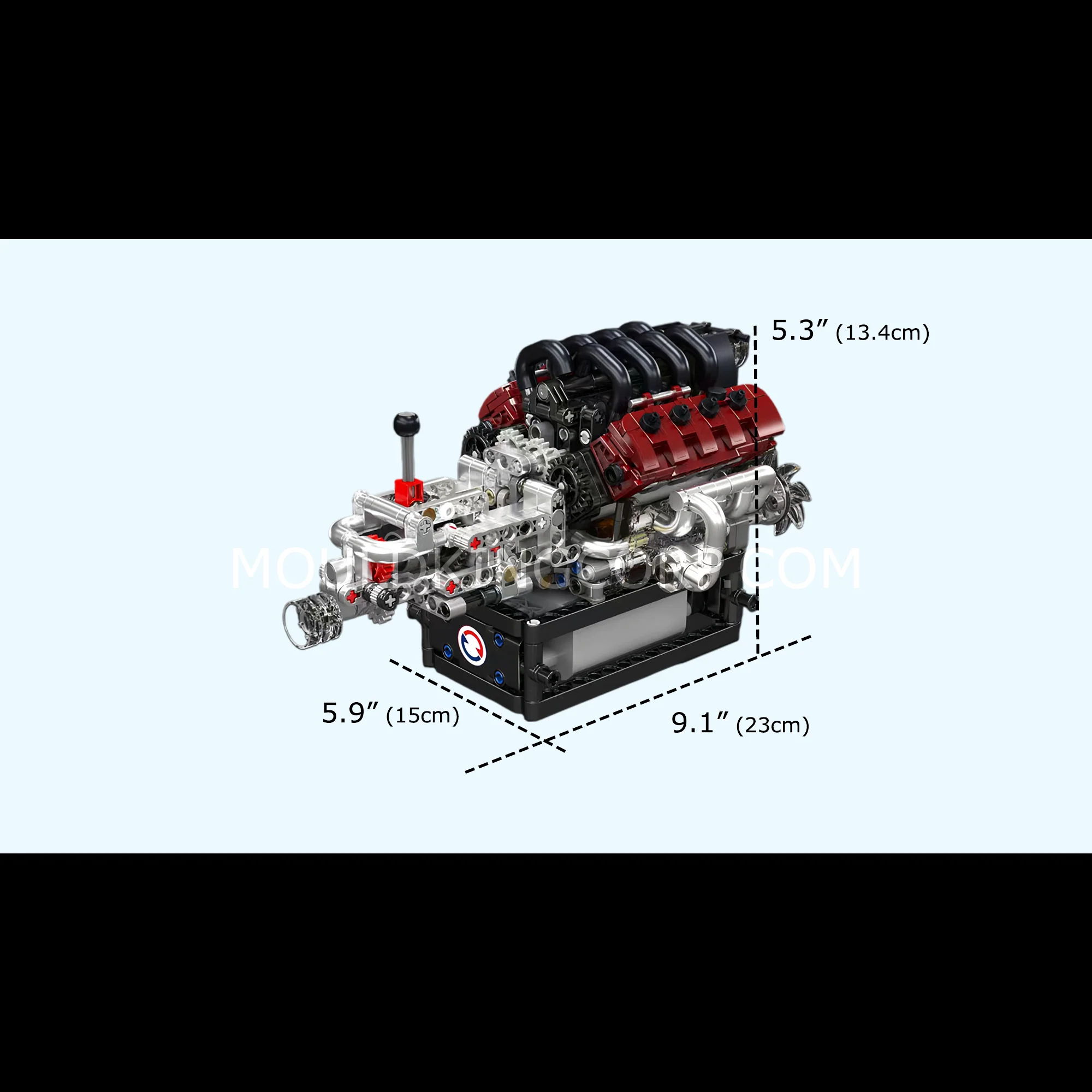 Mould King 10227 V8 Engine with Transmission Building Block Set | 787 Pcs - Image 6