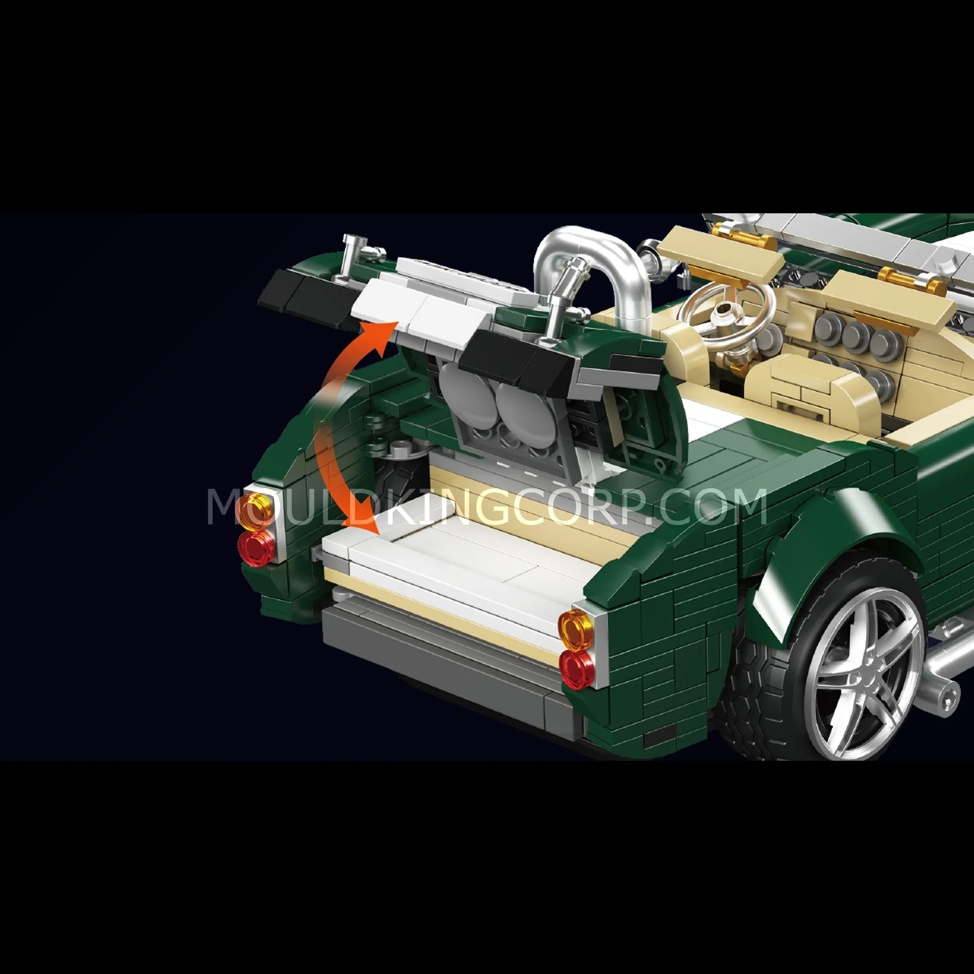 Mould King 10228 Classic Cobra Roadster Model Car Building Set | 1,198 Pcs - Image 3