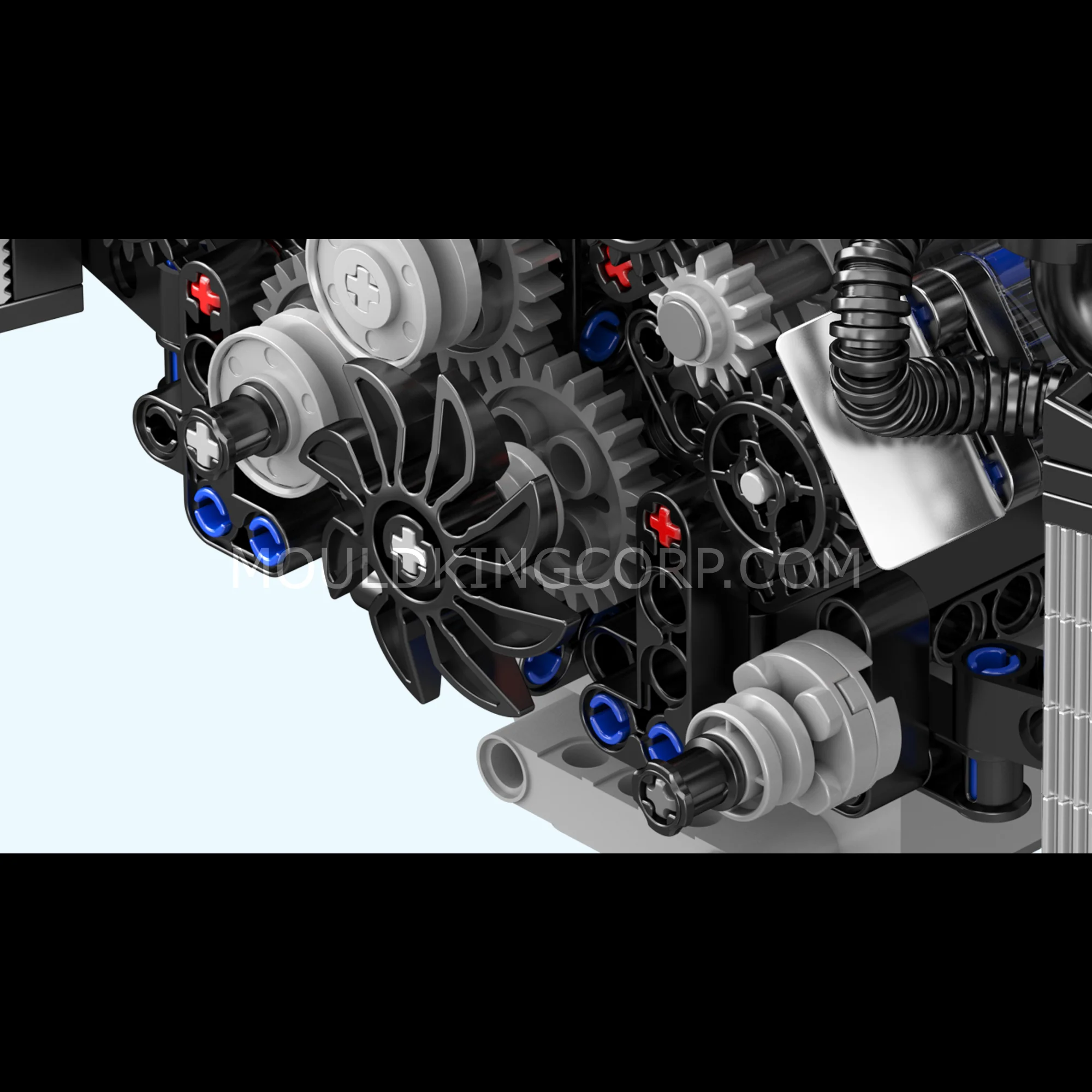 Mould King 10230 W12 Twin Turbo Engine Model Building Set | 871 Pcs - Image 3