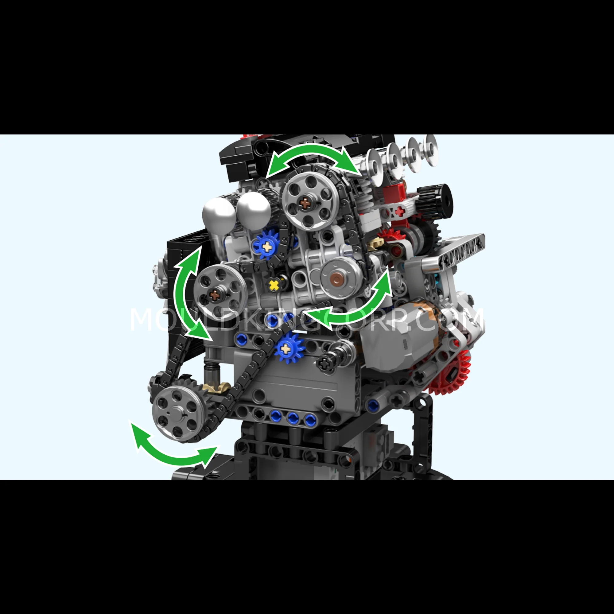 Mould King 10234 Motorized VTEC Engine Model Building Set | 772 Pcs - Image 2