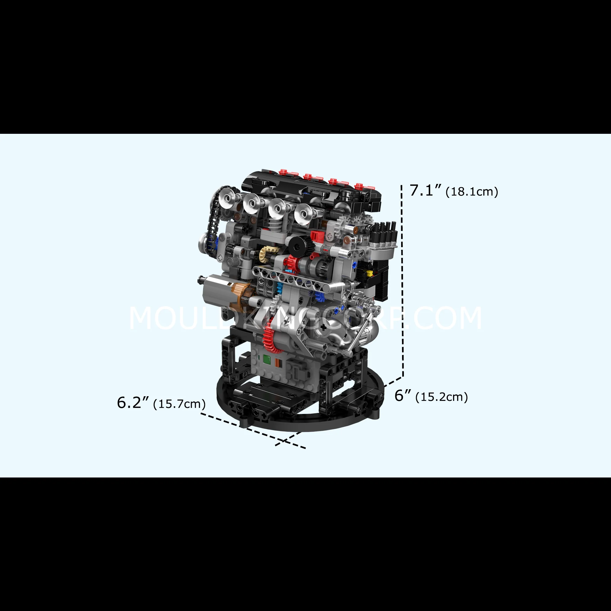 Mould King 10234 Motorized VTEC Engine Model Building Set | 772 Pcs - Image 6