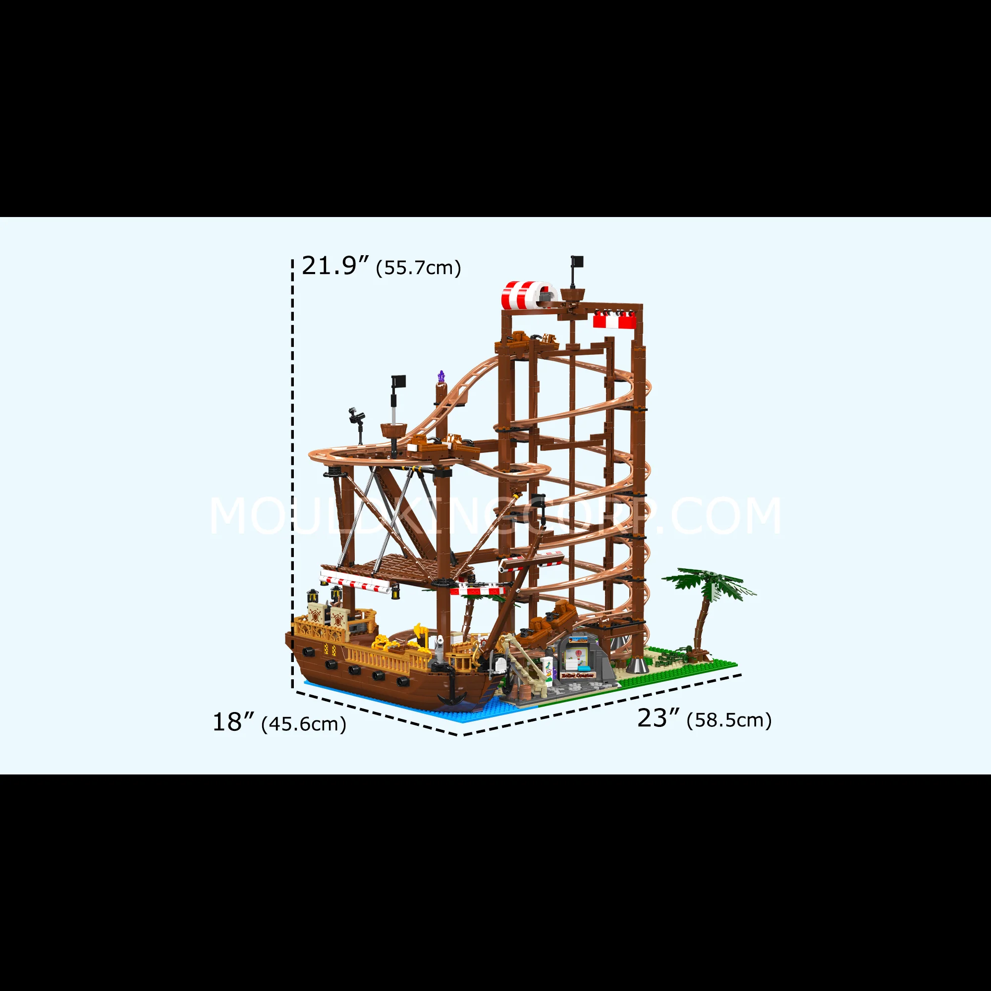 Mould King 11013 Double Helix Roller Coaster Building Set | 2,174 Pcs - Image 6