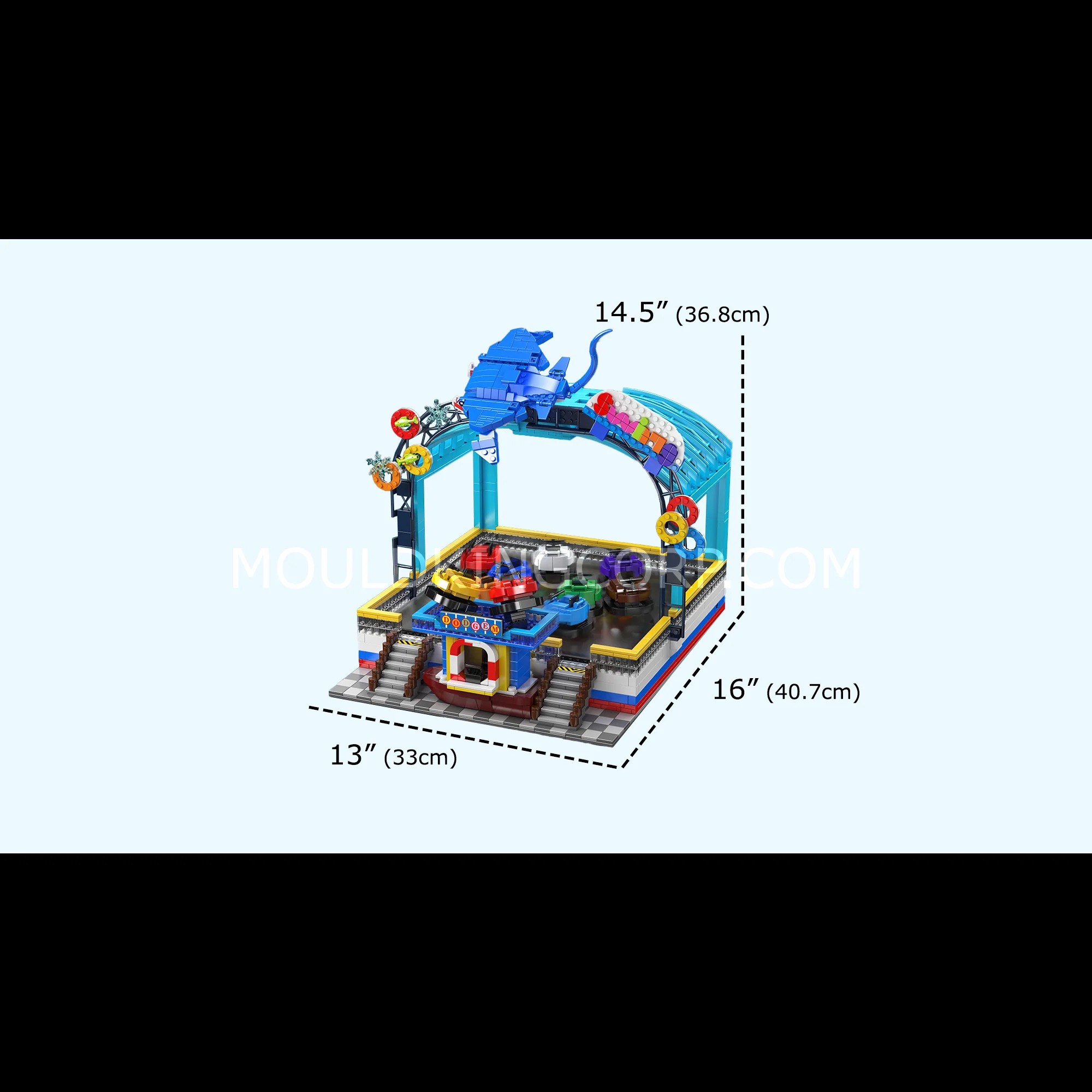 Mould King 11018 Electric Magnetic Bumper Cars Arena Building Set | 2,044 Pcs - Image 6