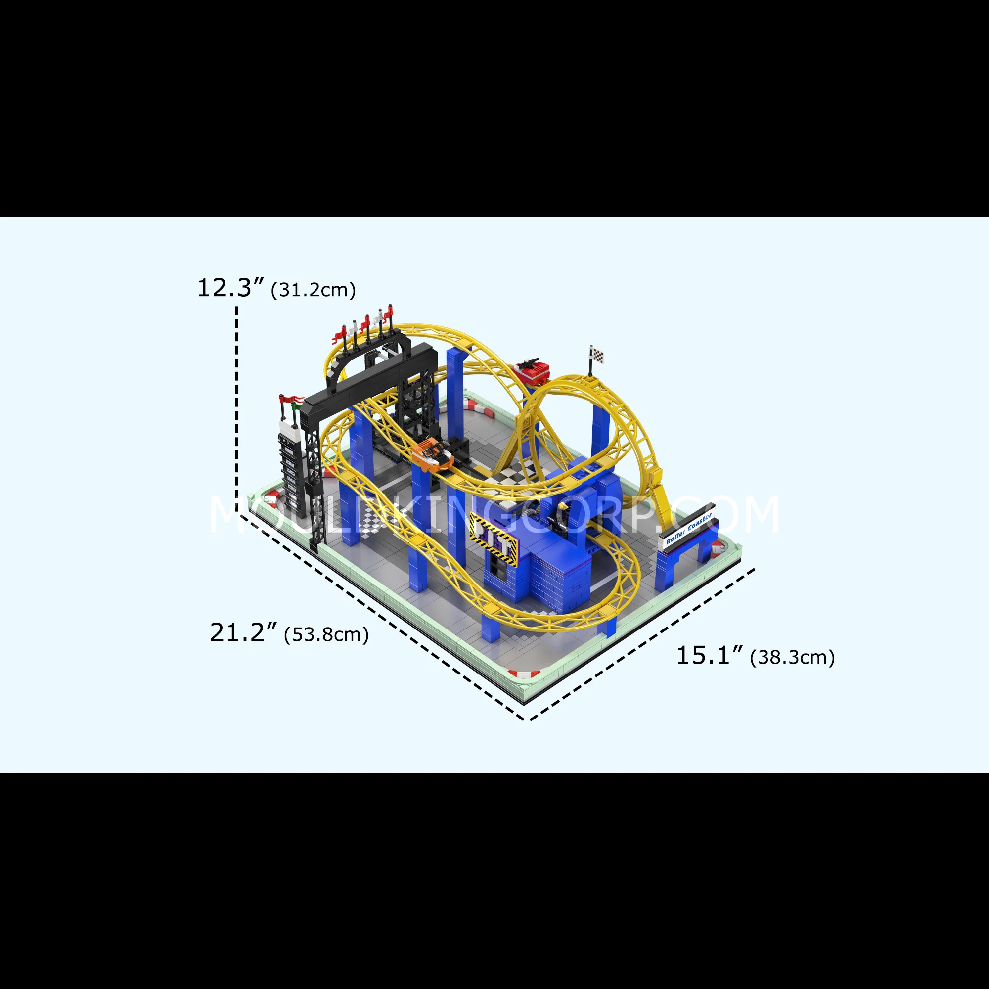Mould King 11020 Whirlwind Coaster Building Set | 1,707 Pcs - Image 6