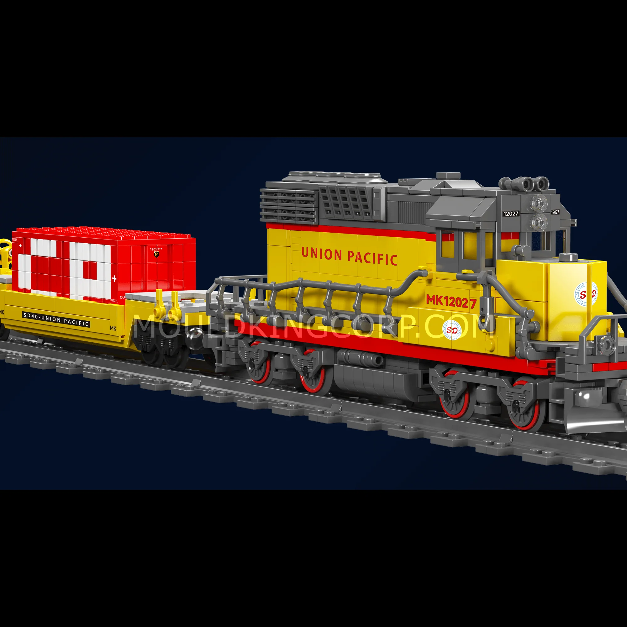 Mould King 12027 SD40-2 Diesel Locomotive Building Set | 1,257 Pcs - Image 2