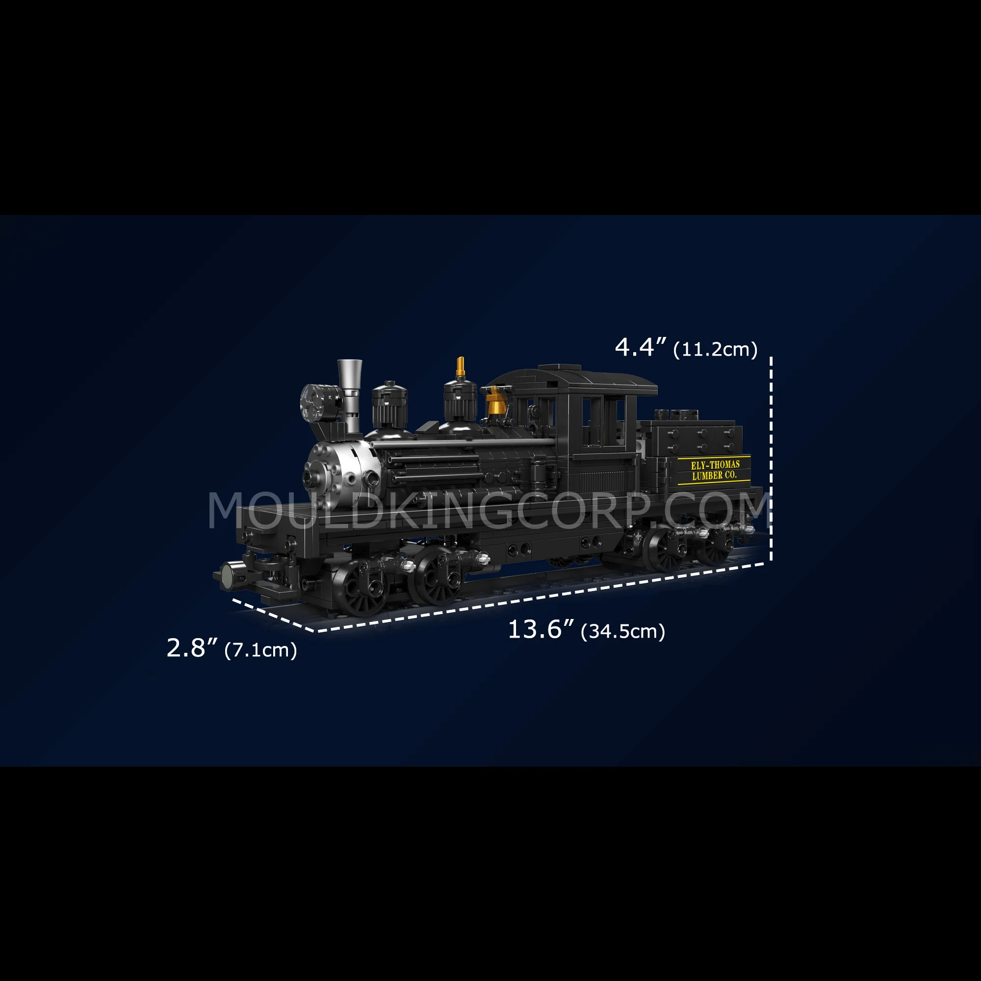 Mould King 12032 Shay-type Steam Locomotive Building Set | 880 Pcs - Image 6
