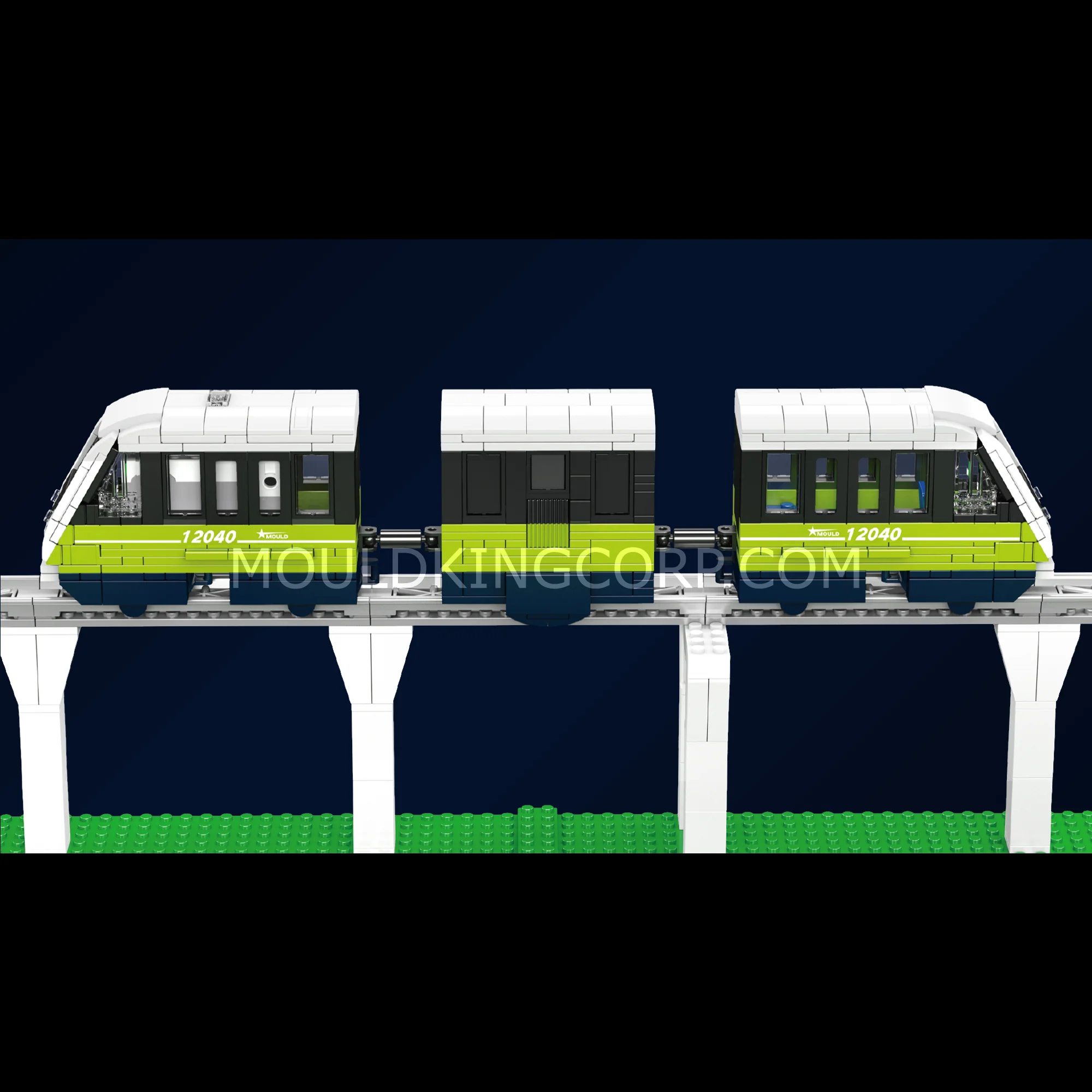 Mould King 12040 Italian Marconi Express Light Rail Train Building Set | 1,957 Pcs - Image 2