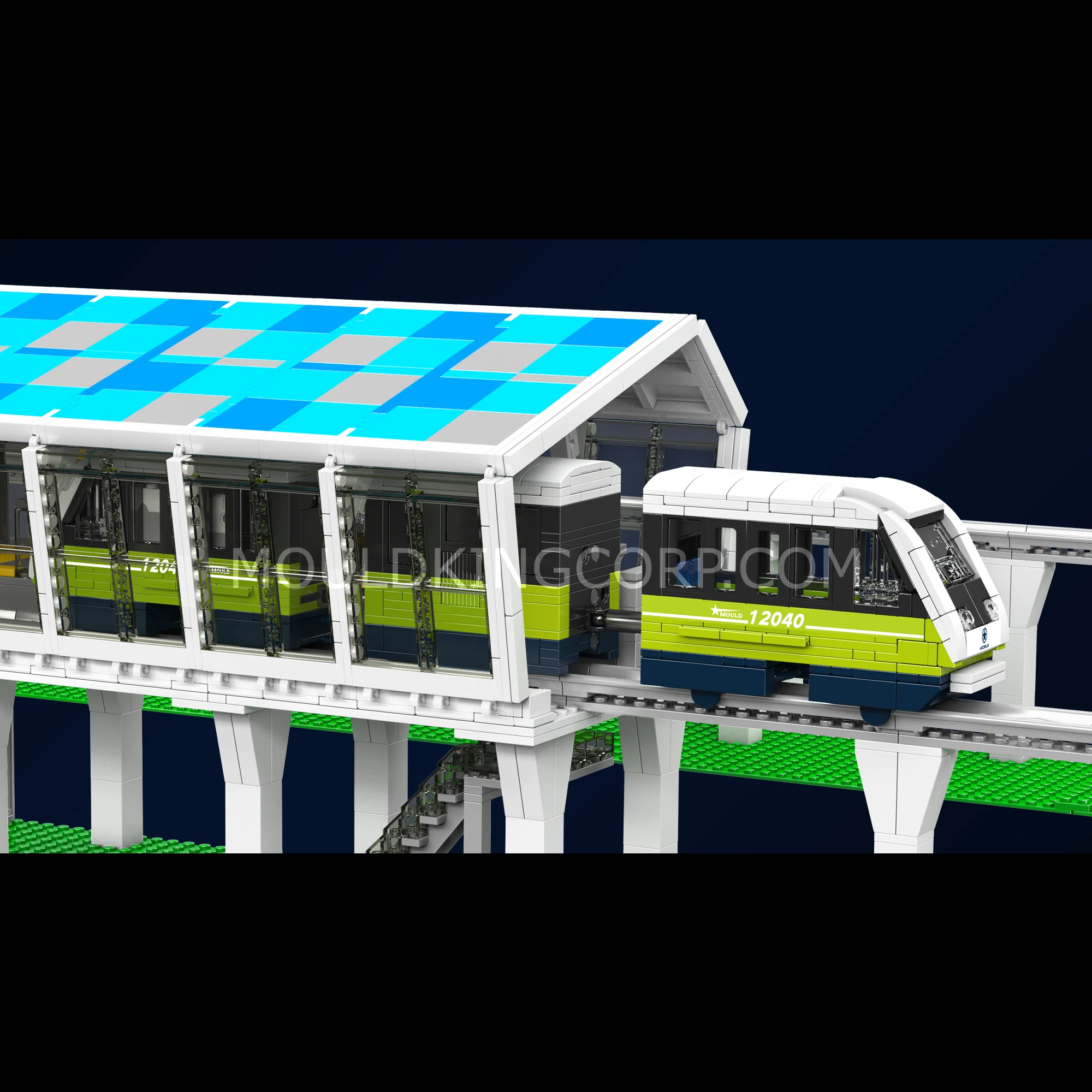 Mould King 12040 Italian Marconi Express Light Rail Train Building Set | 1,957 Pcs - Image 5